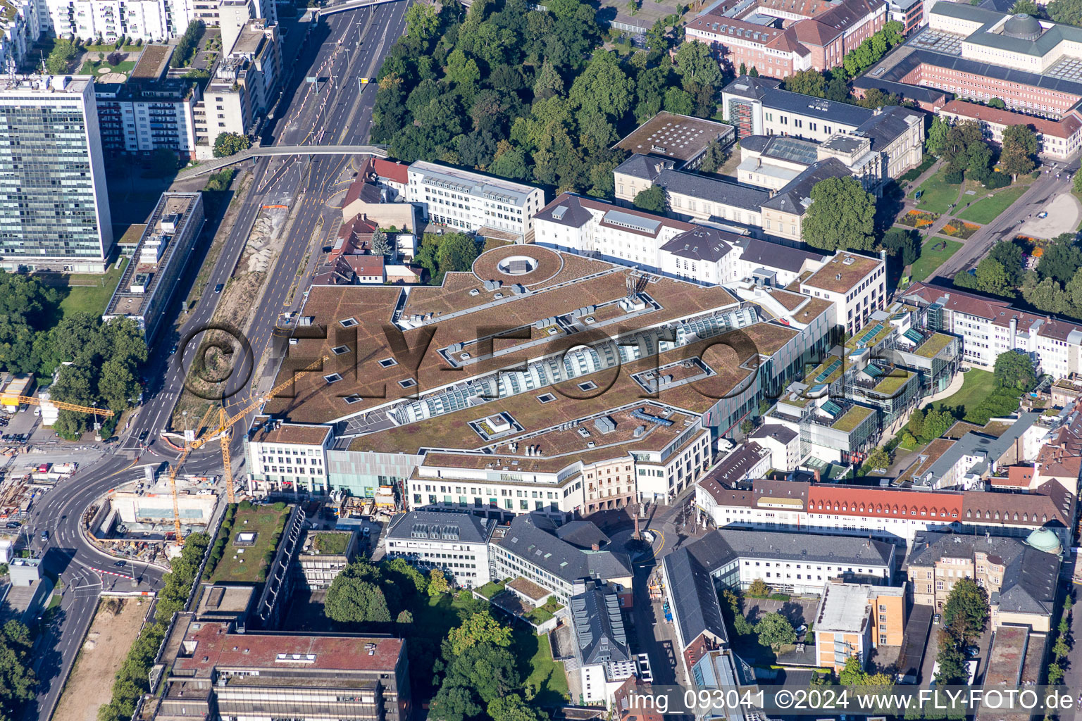 Ettlinger Tor Center in the district Innenstadt-West in Karlsruhe in the state Baden-Wuerttemberg, Germany