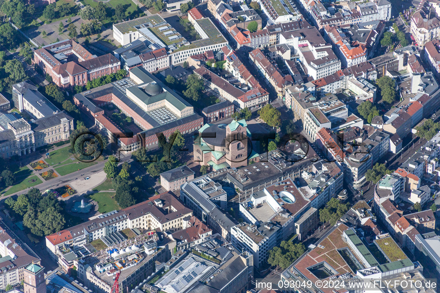 Church of St. Stephan, Friedrichsplatz in the district Innenstadt-West in Karlsruhe in the state Baden-Wuerttemberg, Germany