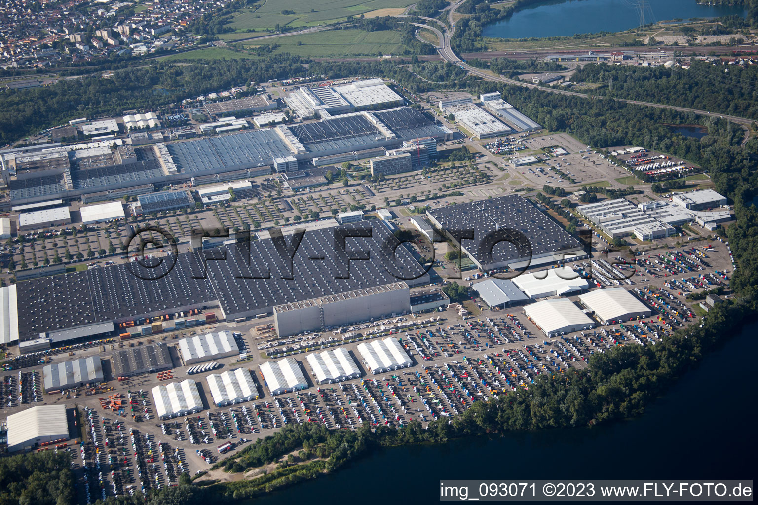Daimler truck factory in Wörth am Rhein in the state Rhineland-Palatinate, Germany