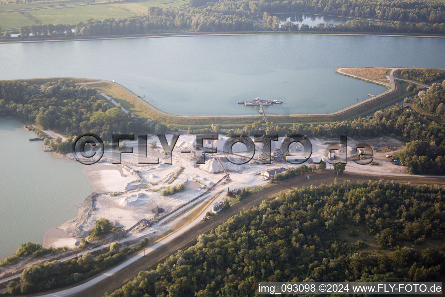 Aerial photograpy of Fort-Louis in the state Bas-Rhin, France