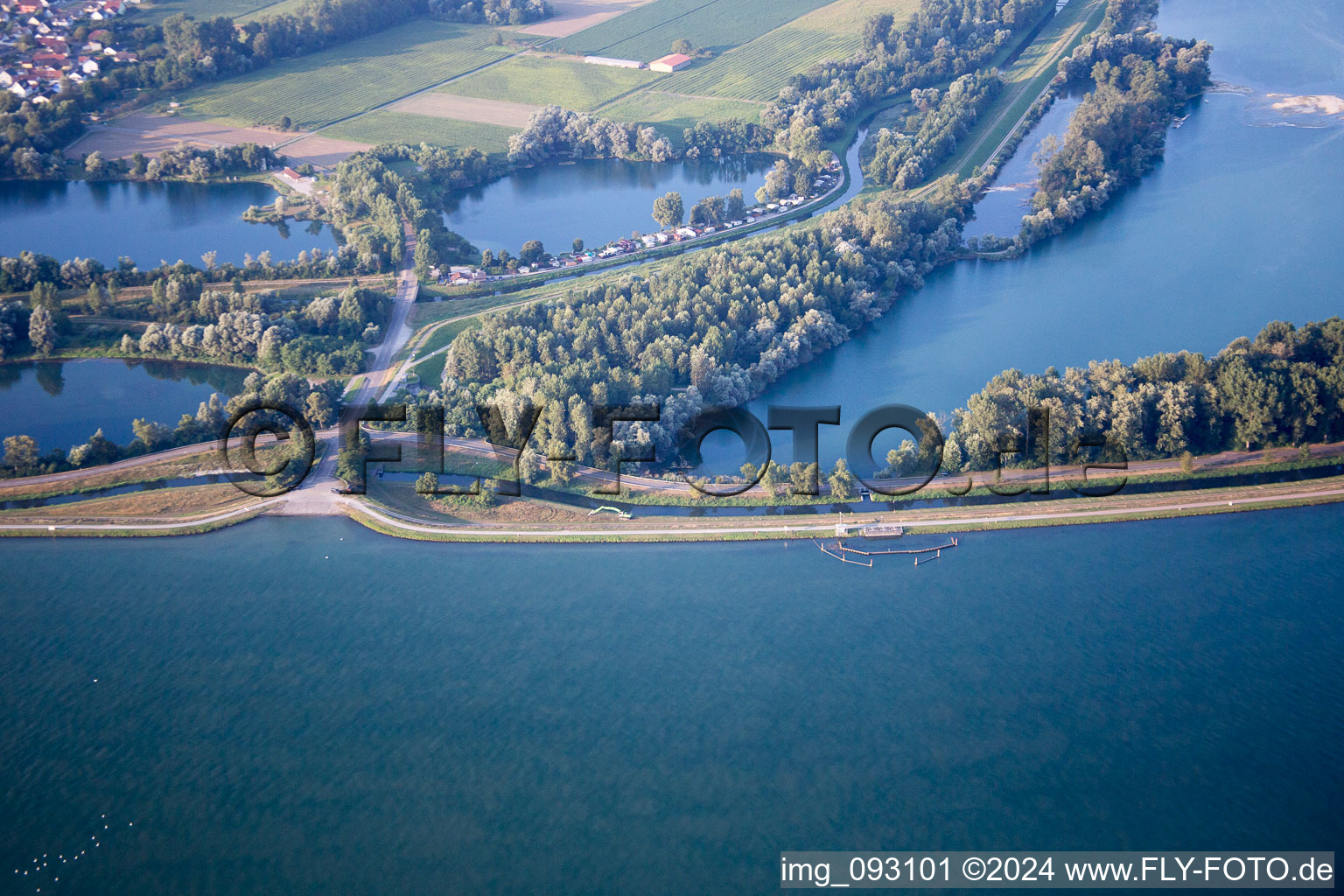 Fort-Louis in the state Bas-Rhin, France out of the air