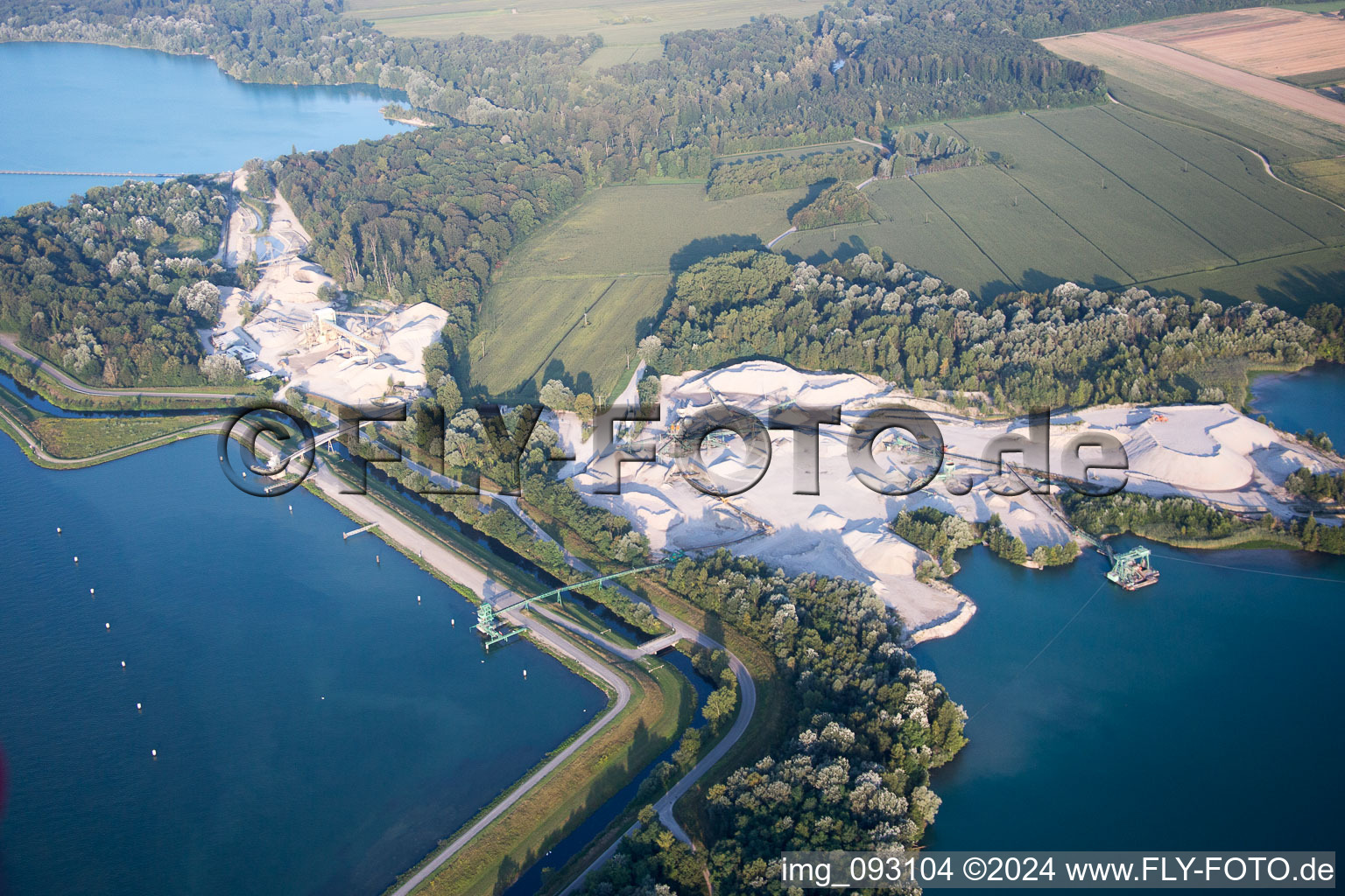 Fort-Louis in the state Bas-Rhin, France from the plane