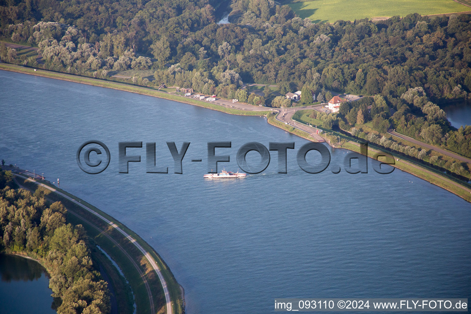 DrushenheimRhine ferry in Drusenheim in the state Bas-Rhin, France