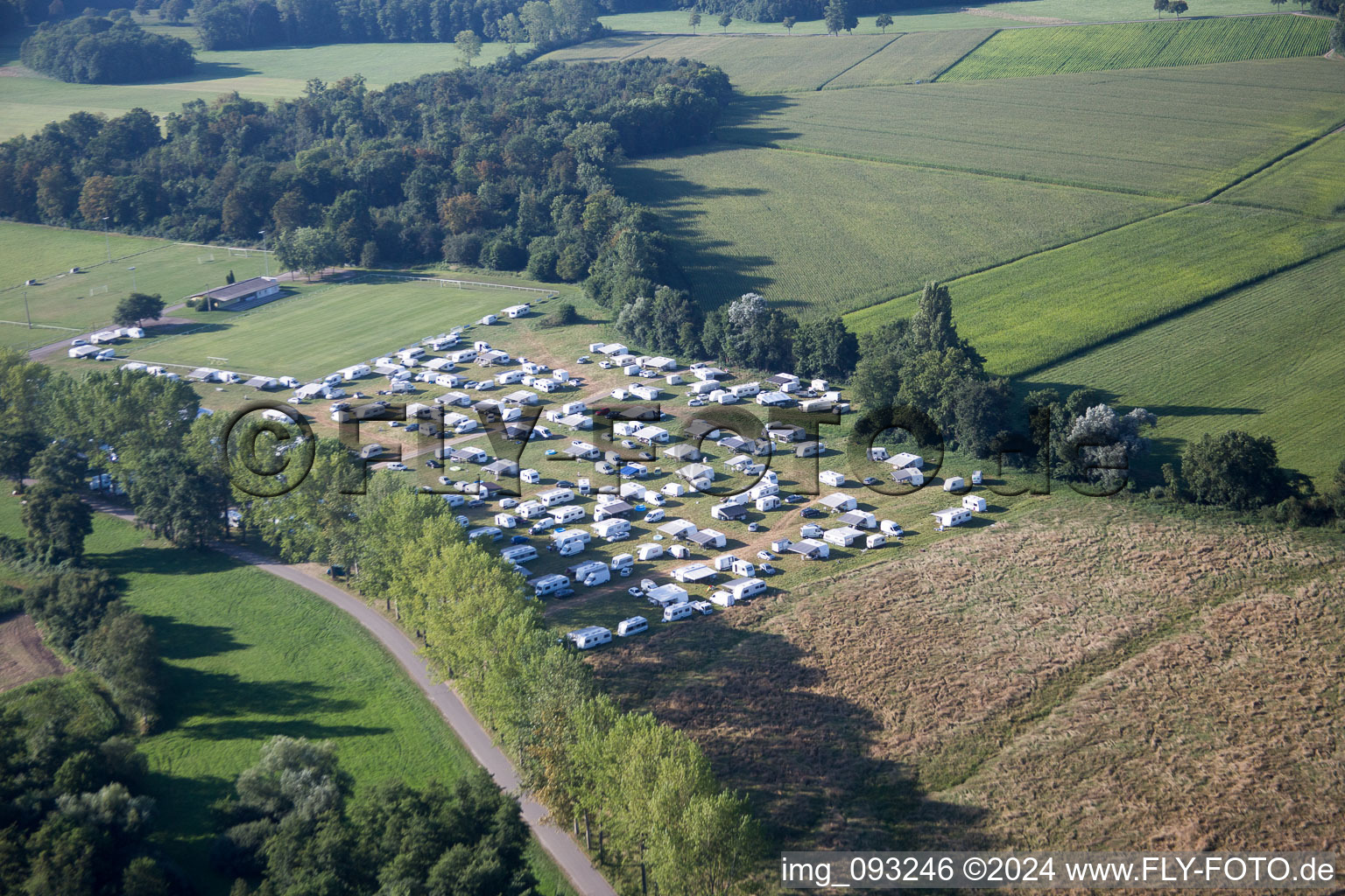 Aerial photograpy of Sermersheim in the state Bas-Rhin, France