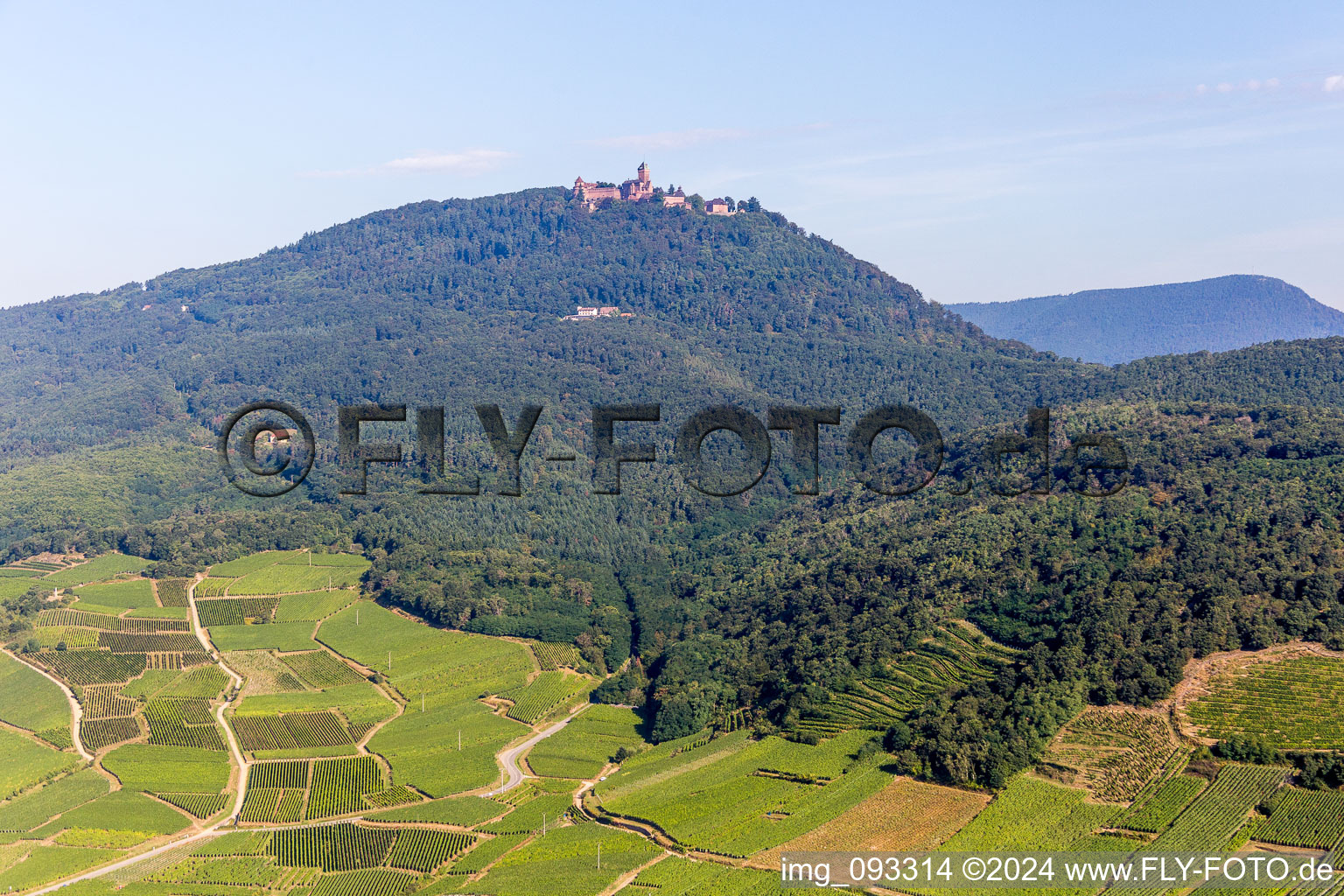 Castle of the fortress Hohkoenigsburg in Orschwiller in Grand Est, France