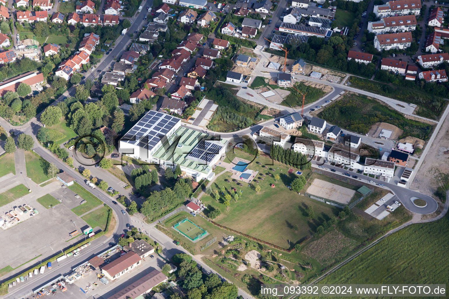 Oblique view of Weingarten in the state Baden-Wuerttemberg, Germany