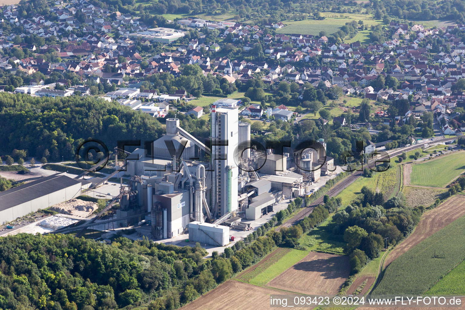 Aerial view of OPTERRA Wössingen in the district Wössingen in Walzbachtal in the state Baden-Wuerttemberg, Germany