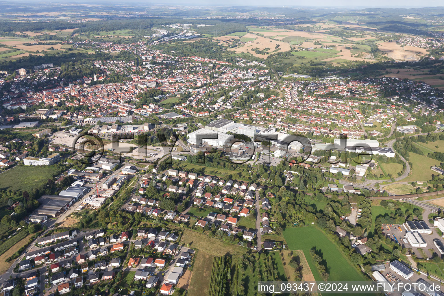 From the south in Bretten in the state Baden-Wuerttemberg, Germany