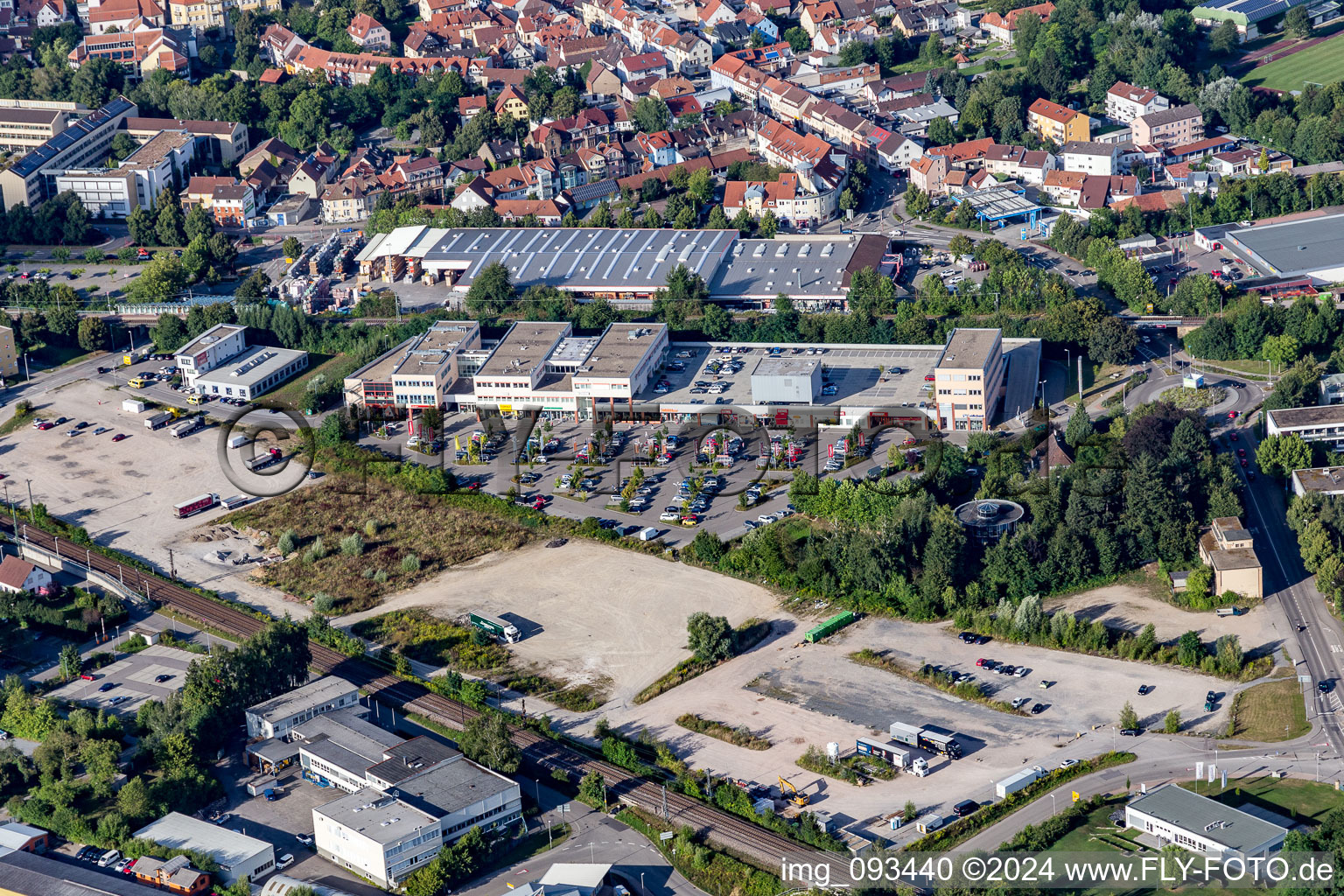 REWE, Deichmann in Bretten in the state Baden-Wuerttemberg, Germany