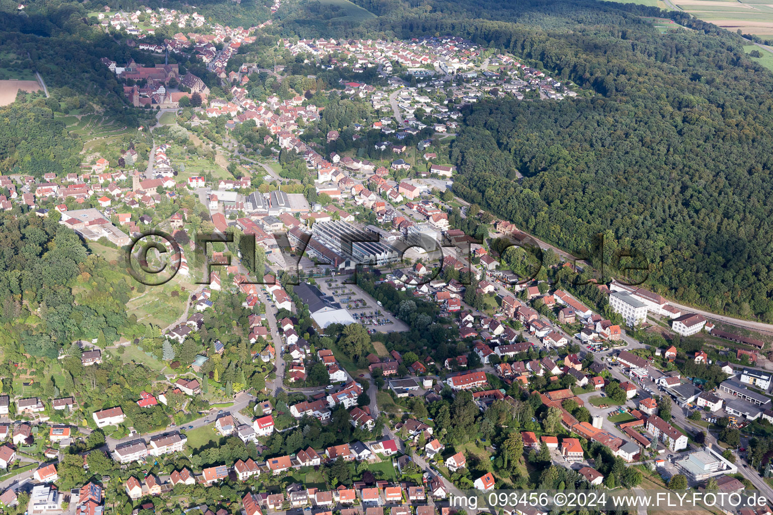 Maulbronn in the state Baden-Wuerttemberg, Germany from a drone