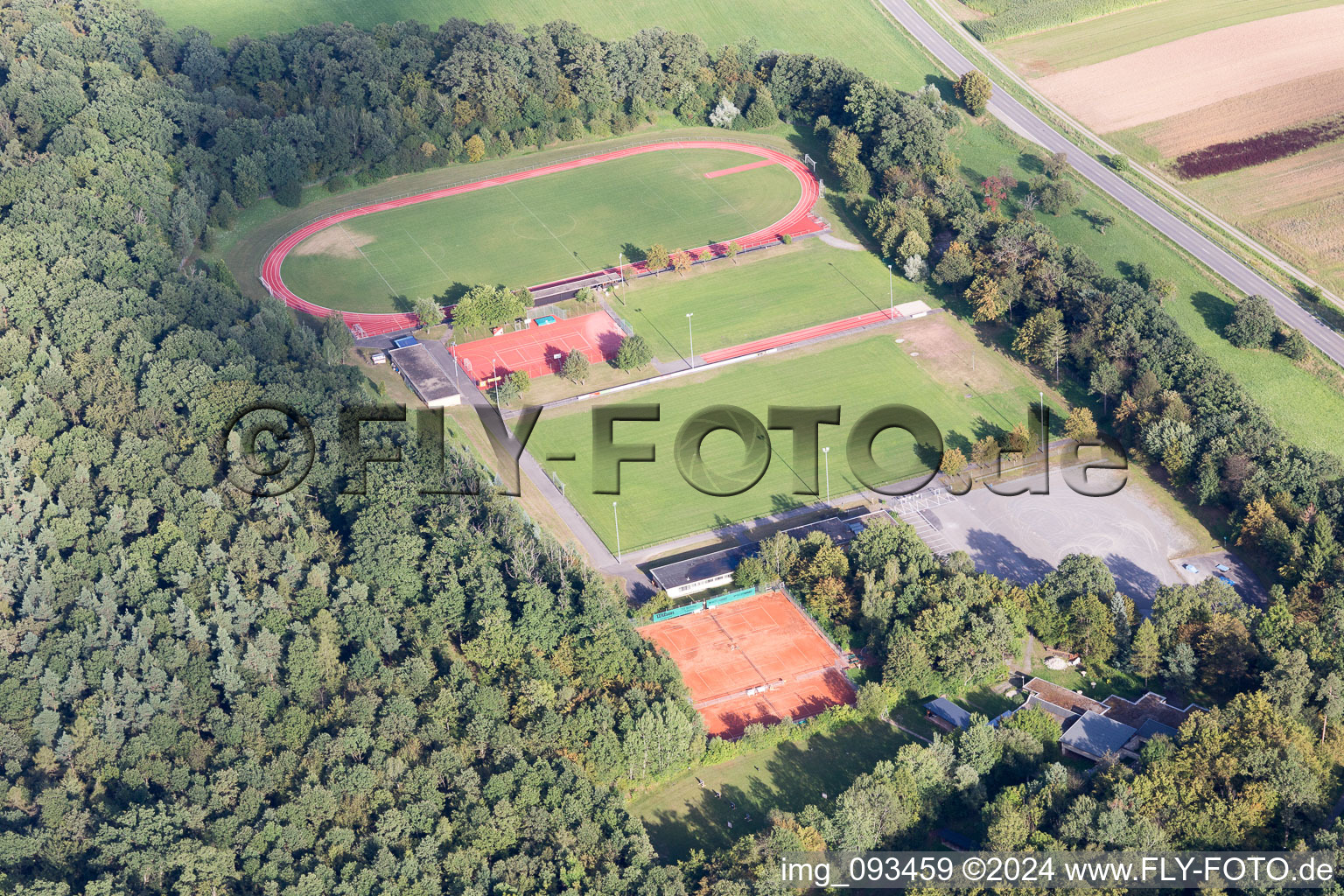 Aerial view of Maulbronn in the state Baden-Wuerttemberg, Germany