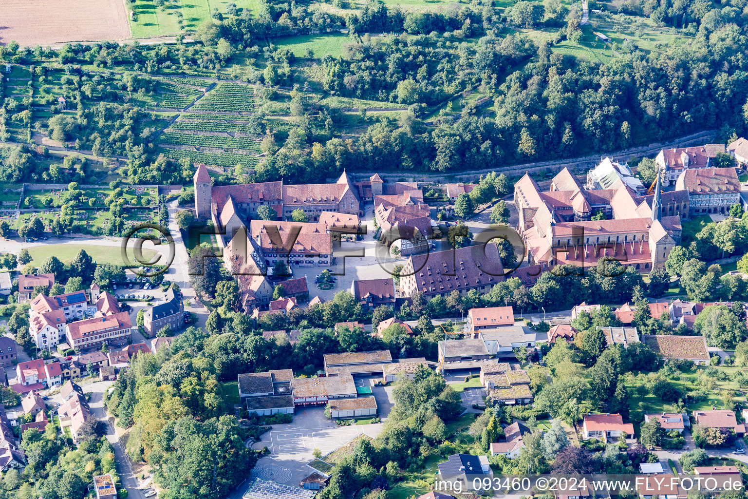 Aerial photograpy of Maulbronn in the state Baden-Wuerttemberg, Germany