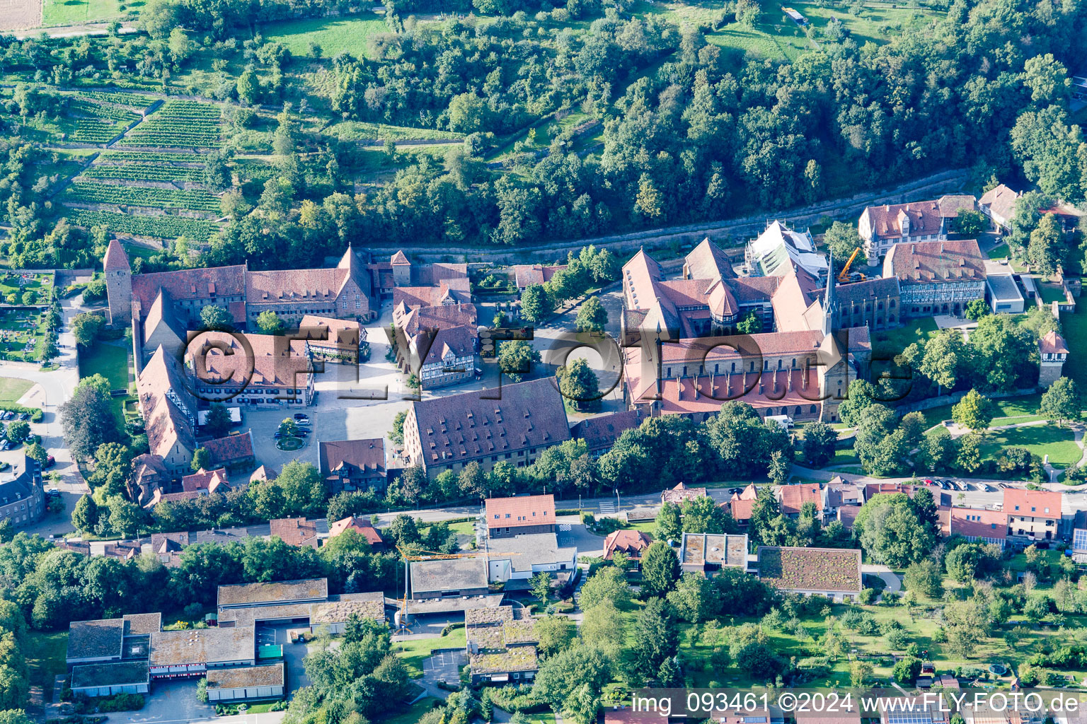 Oblique view of Maulbronn in the state Baden-Wuerttemberg, Germany