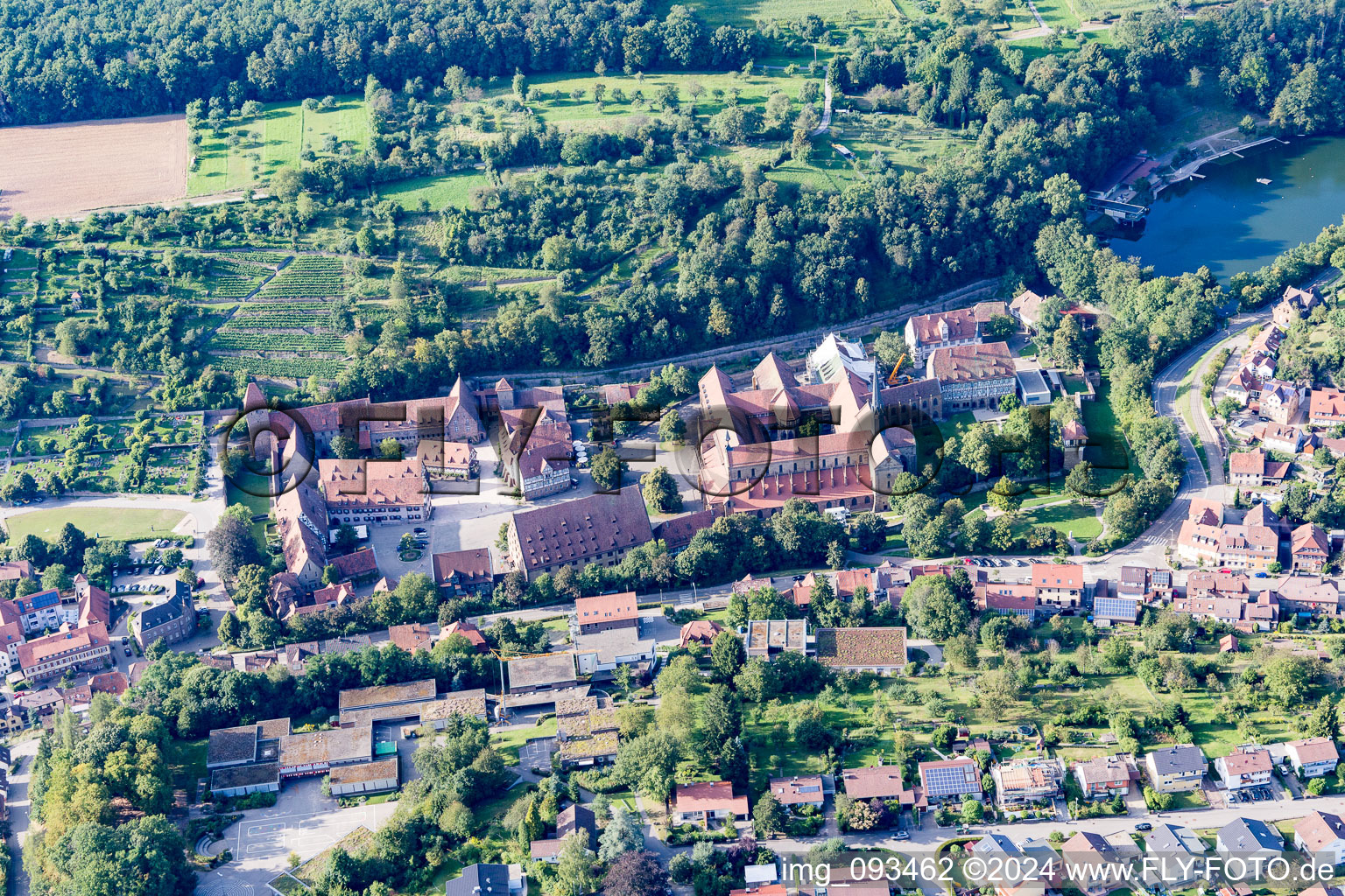 Maulbronn in the state Baden-Wuerttemberg, Germany from above