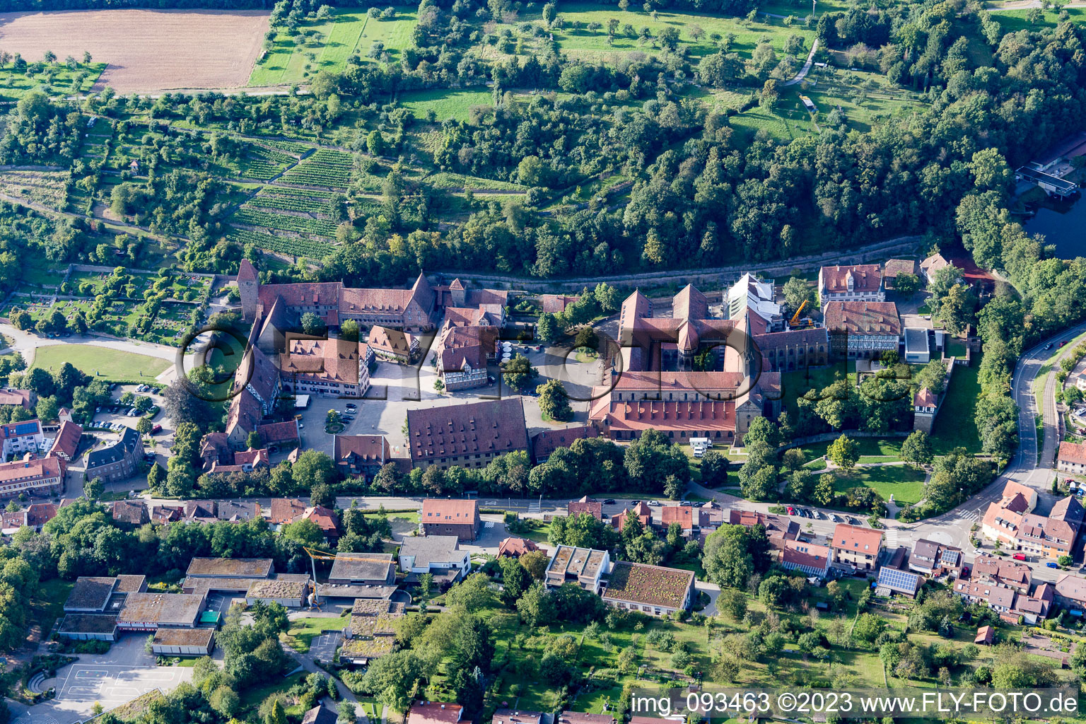 Maulbronn in the state Baden-Wuerttemberg, Germany out of the air