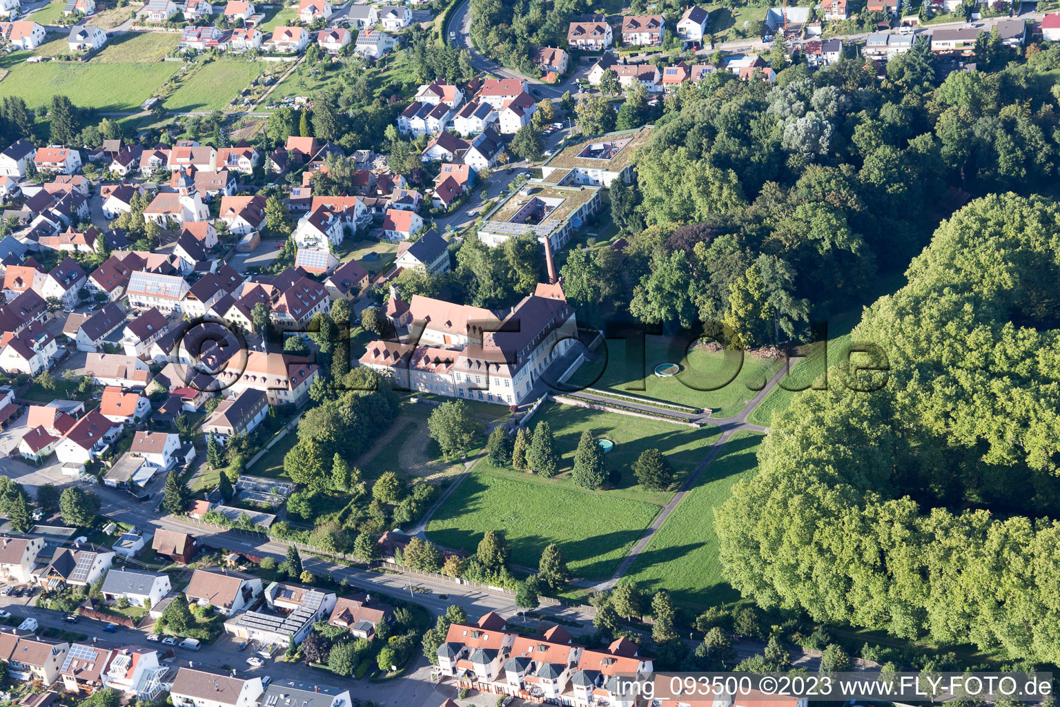 Aerial photograpy of Freudental in the state Baden-Wuerttemberg, Germany