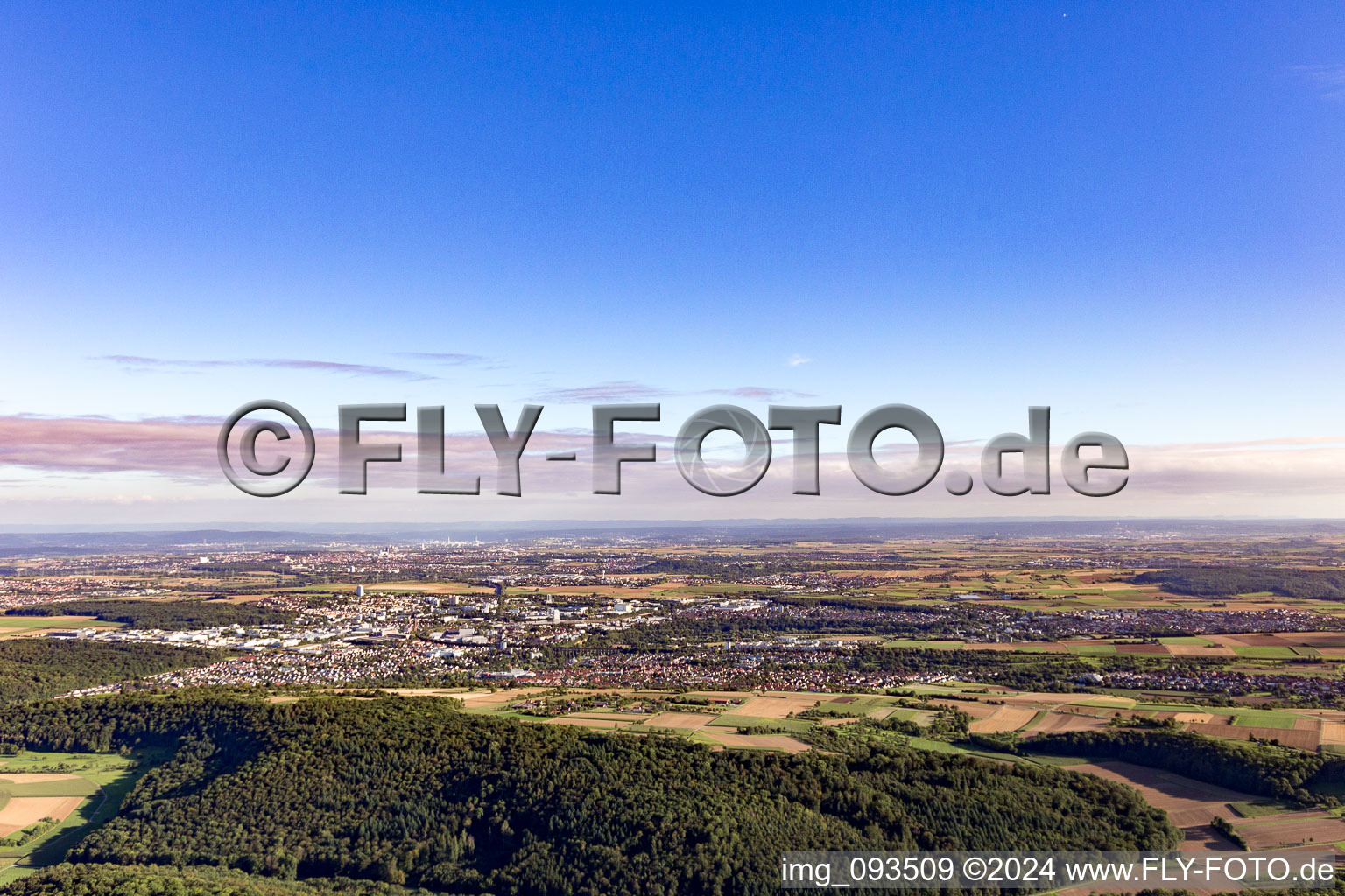 Aerial view of Bietigheim-Bissingen in the state Baden-Wuerttemberg, Germany