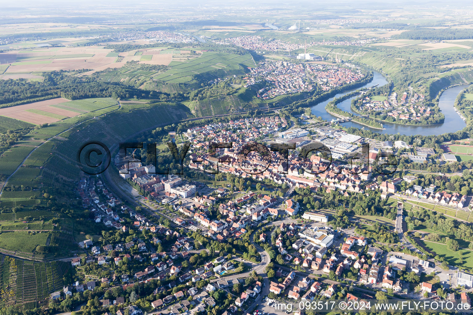 Besigheim in the state Baden-Wuerttemberg, Germany out of the air