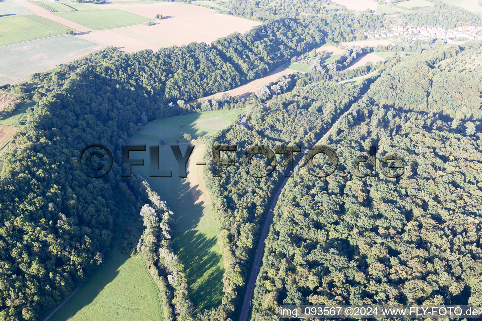 Aerial photograpy of Affalterbach in the state Baden-Wuerttemberg, Germany