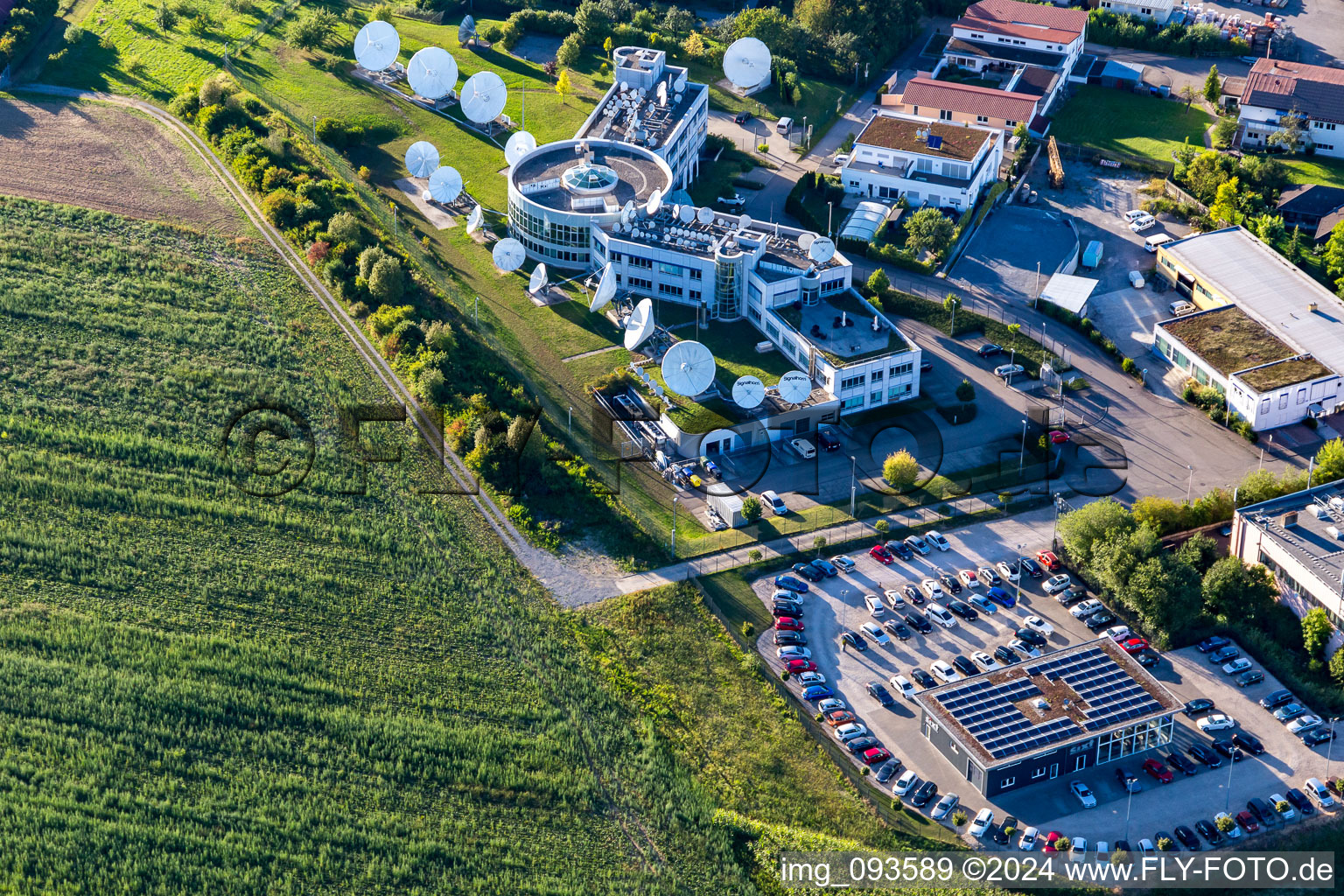 Aerial photograpy of District Waldrems in Backnang in the state Baden-Wuerttemberg, Germany