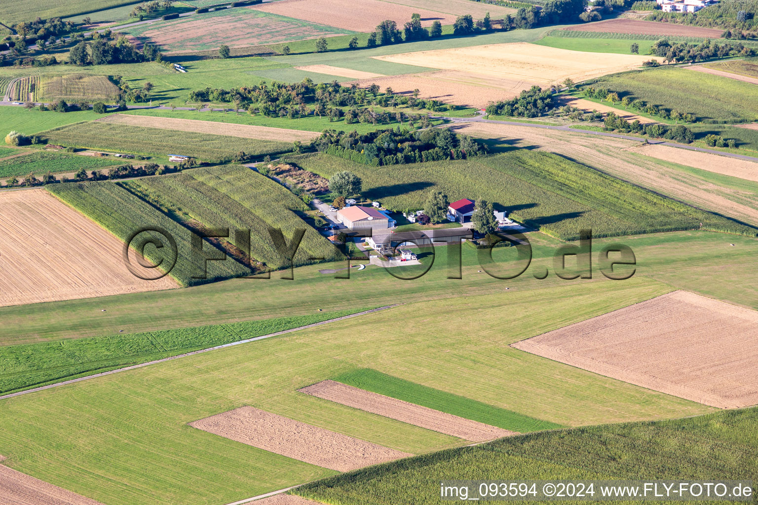 Airport Backnang-Heiningen in the district Heiningen in Backnang in the state Baden-Wuerttemberg, Germany