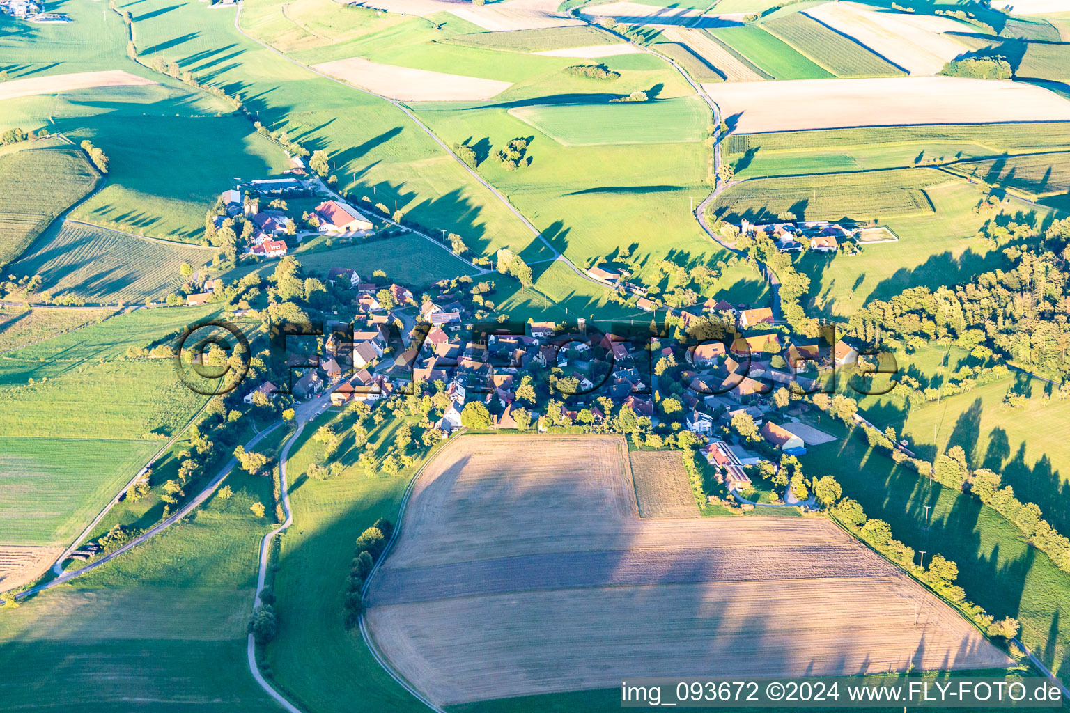 District Engelhofen in Obersontheim in the state Baden-Wuerttemberg, Germany