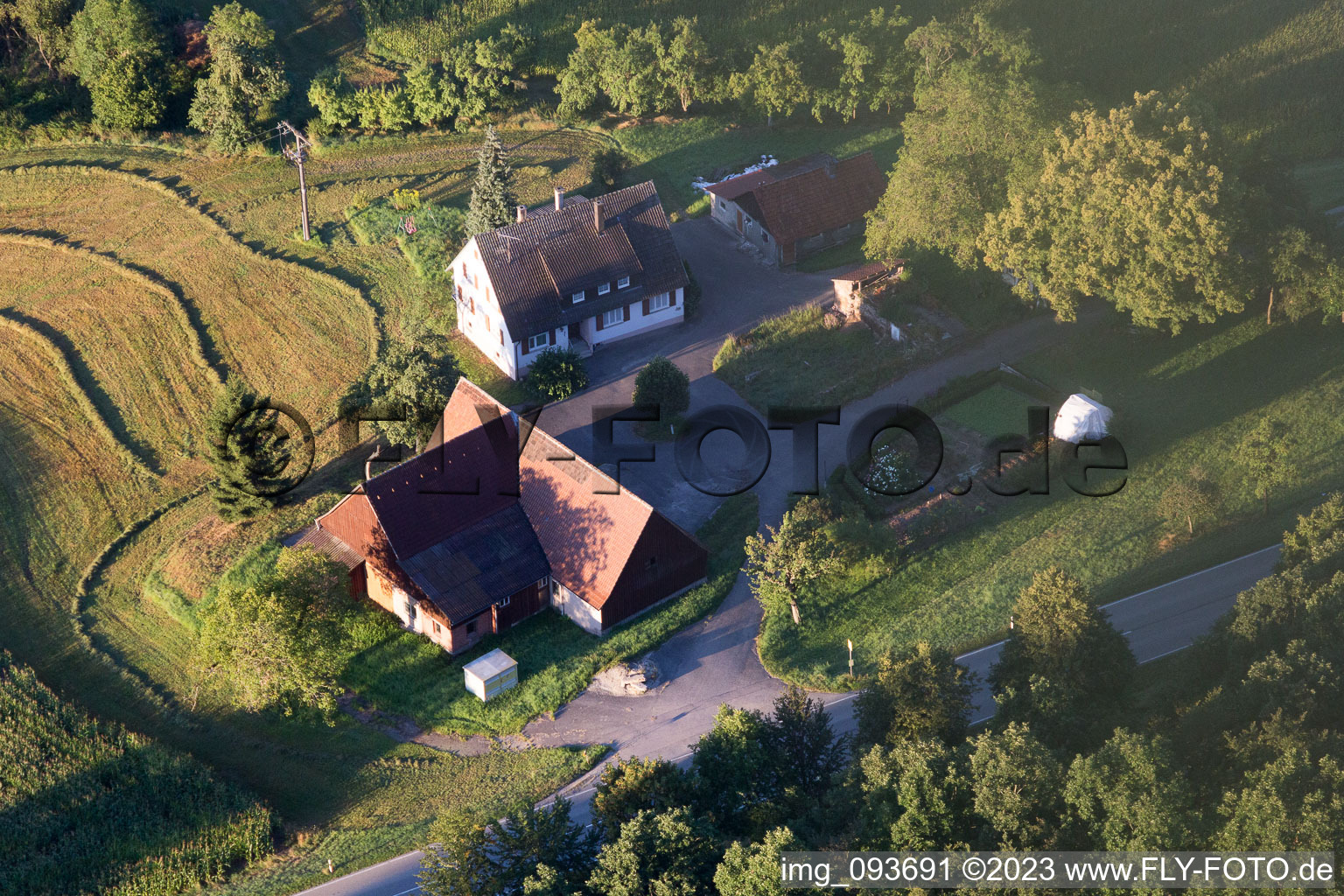 Aerial photograpy of Engelhofen in the state Baden-Wuerttemberg, Germany