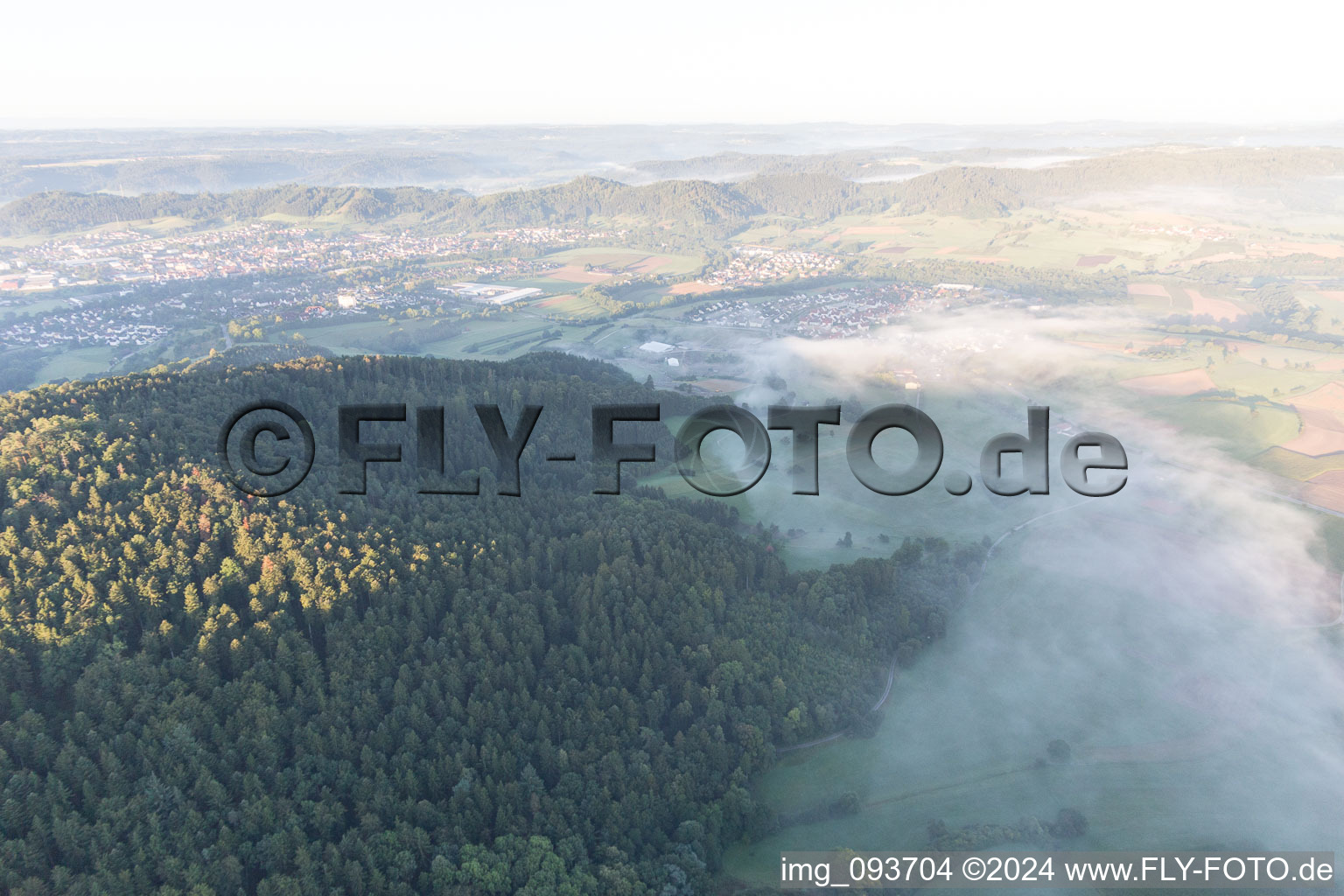 Aerial photograpy of Gaildorf in the state Baden-Wuerttemberg, Germany