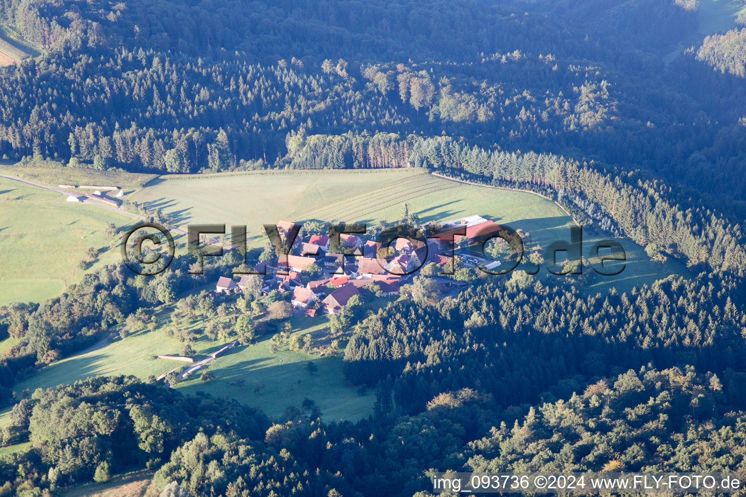 Aerial view of Sulzbach an der Murr in the state Baden-Wuerttemberg, Germany