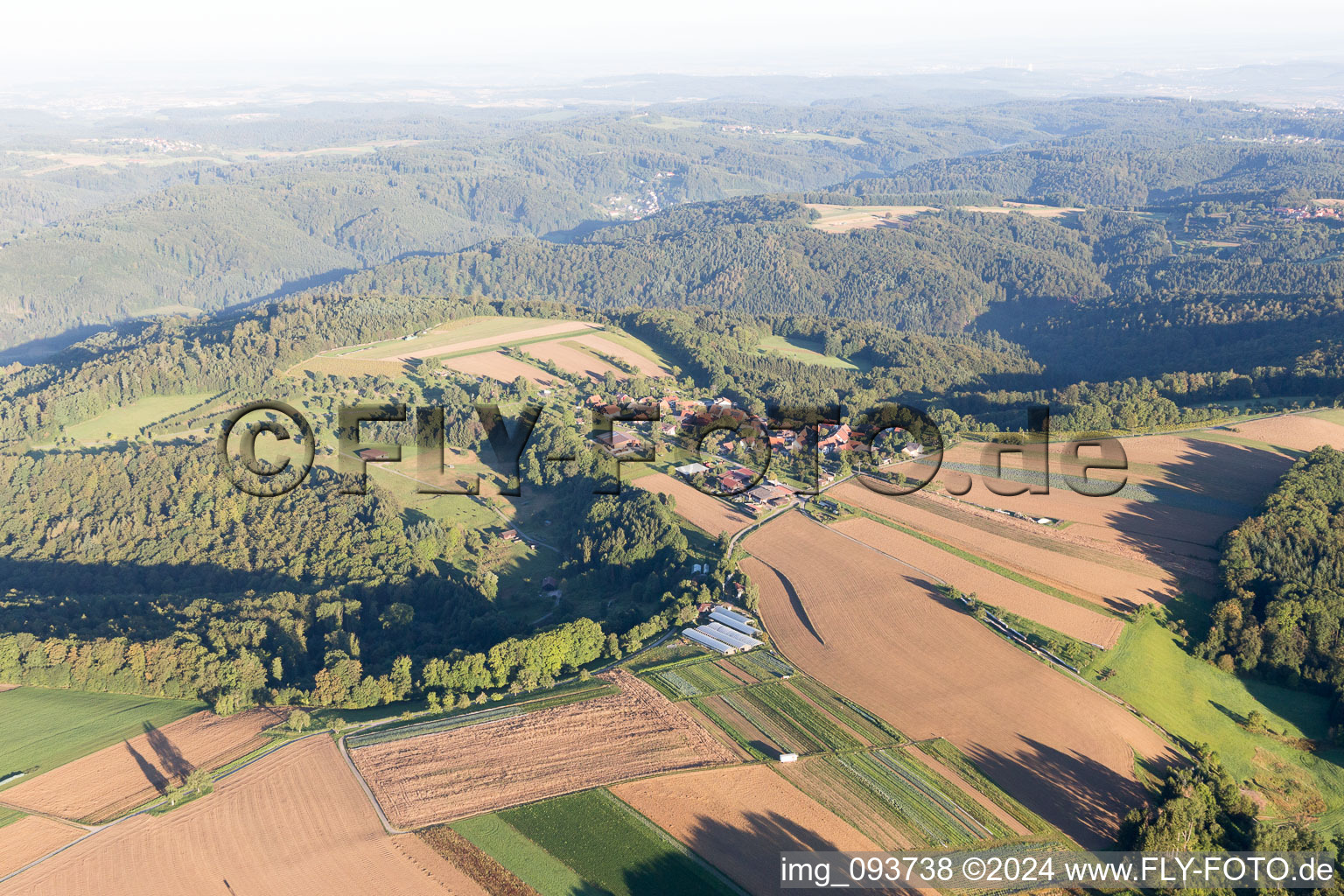 Oblique view of Sulzbach an der Murr in the state Baden-Wuerttemberg, Germany