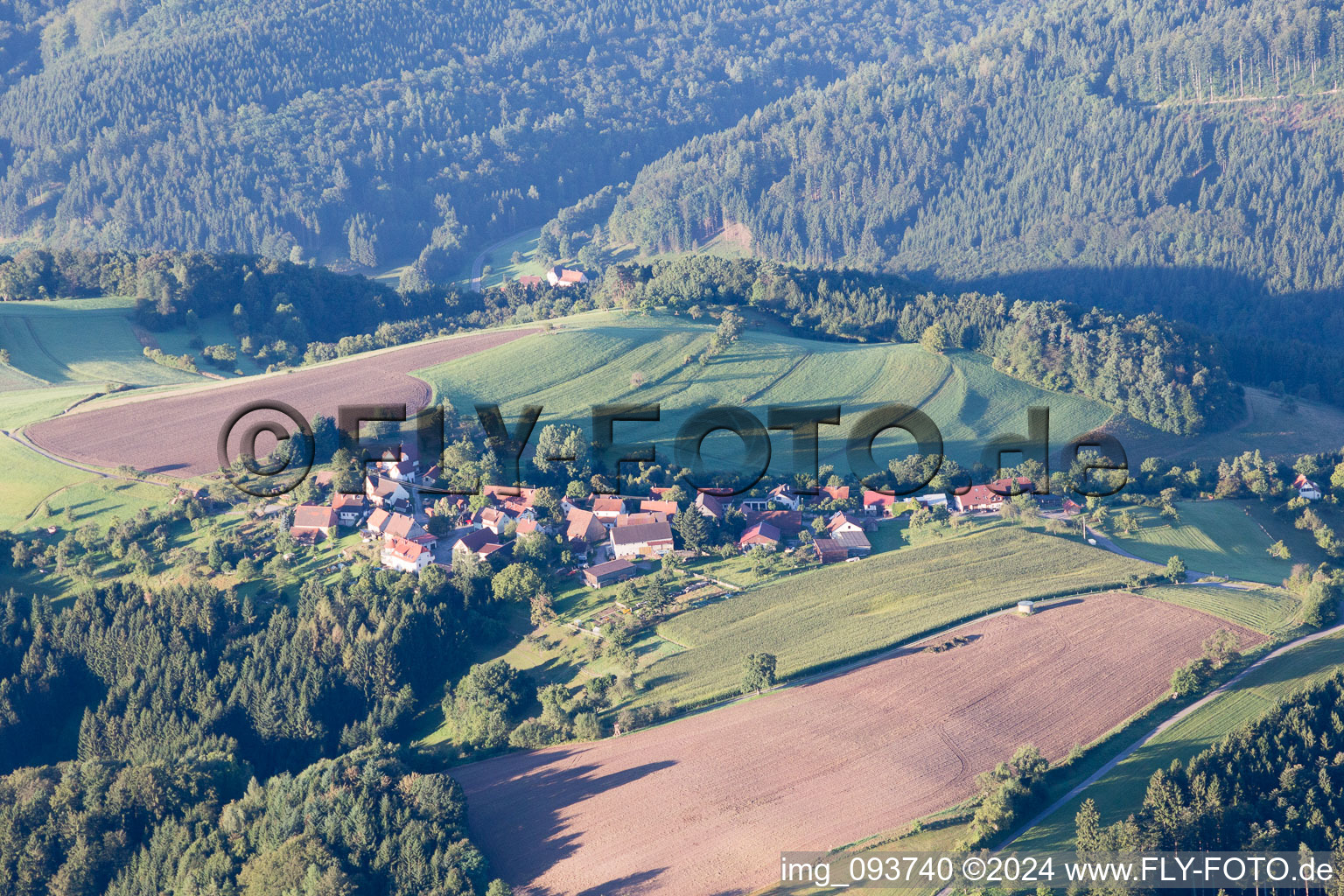 Aerial view of Spiegelberg in the state Baden-Wuerttemberg, Germany