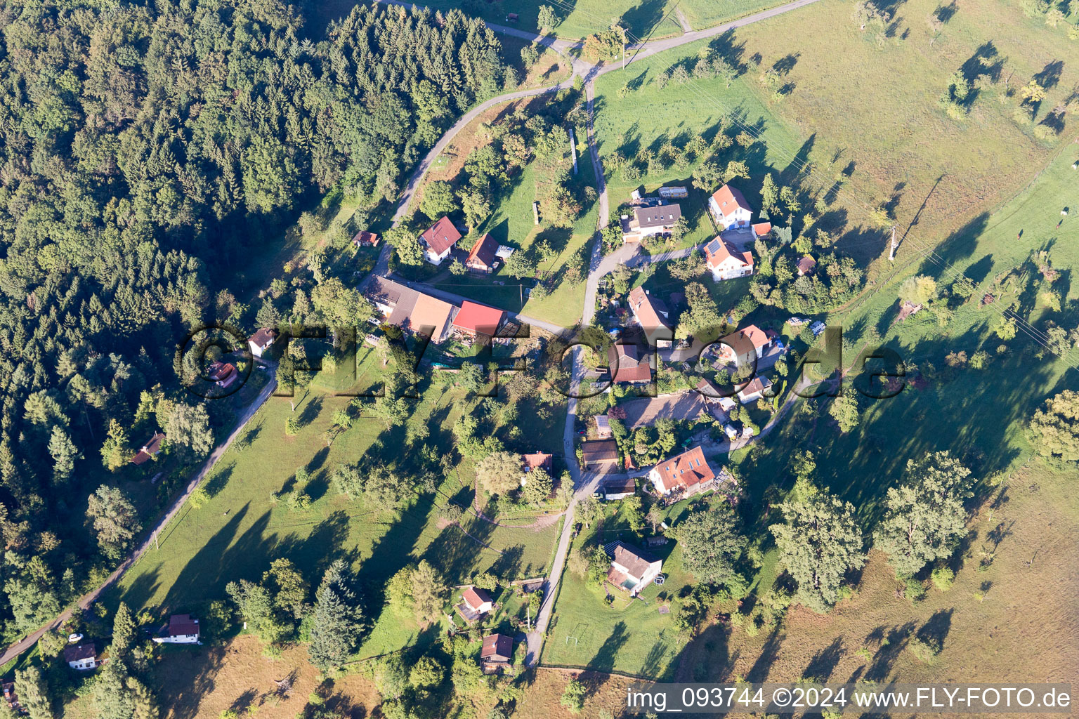 Spiegelberg in the state Baden-Wuerttemberg, Germany from above