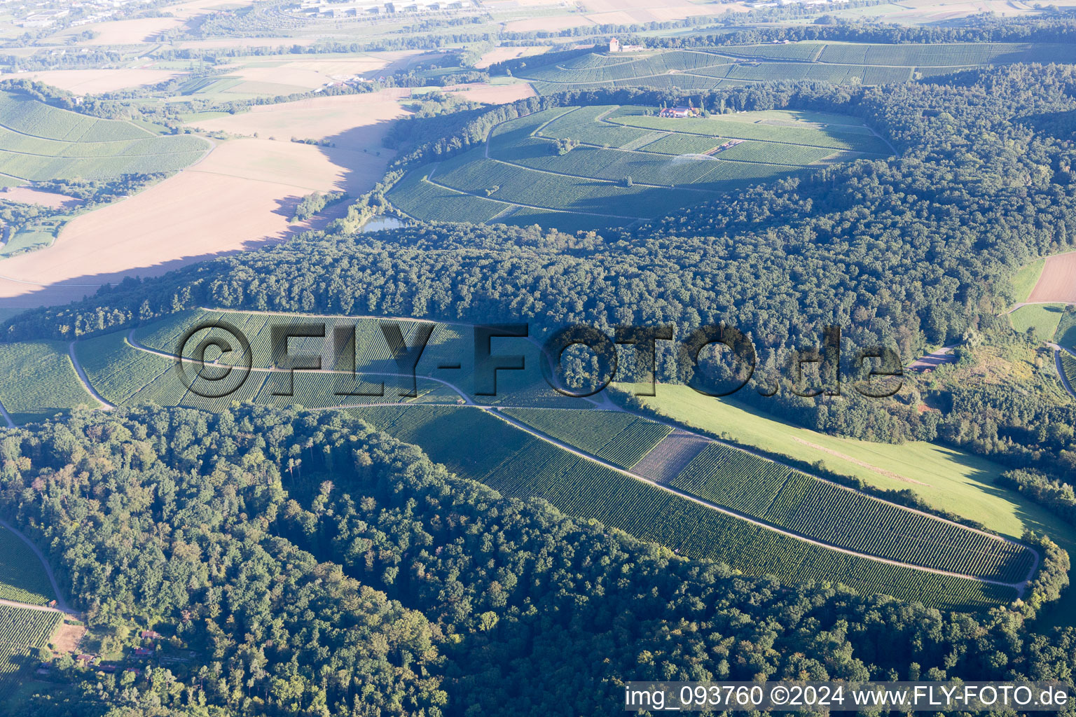 Aerial photograpy of Beilstein in the state Baden-Wuerttemberg, Germany