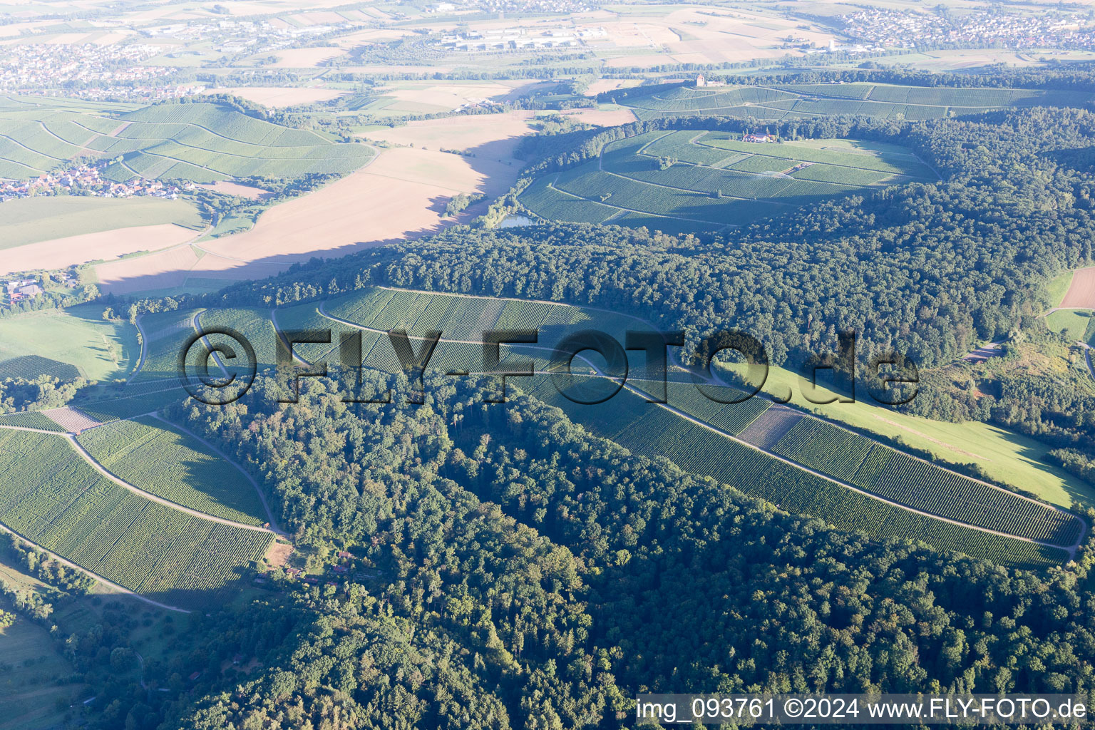 Oblique view of Beilstein in the state Baden-Wuerttemberg, Germany