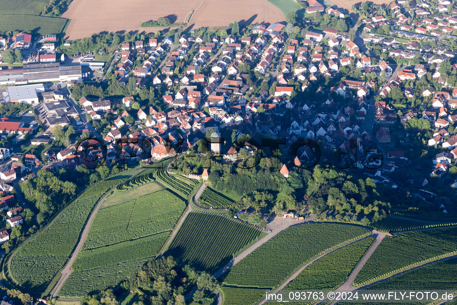 Beilstein in the state Baden-Wuerttemberg, Germany out of the air