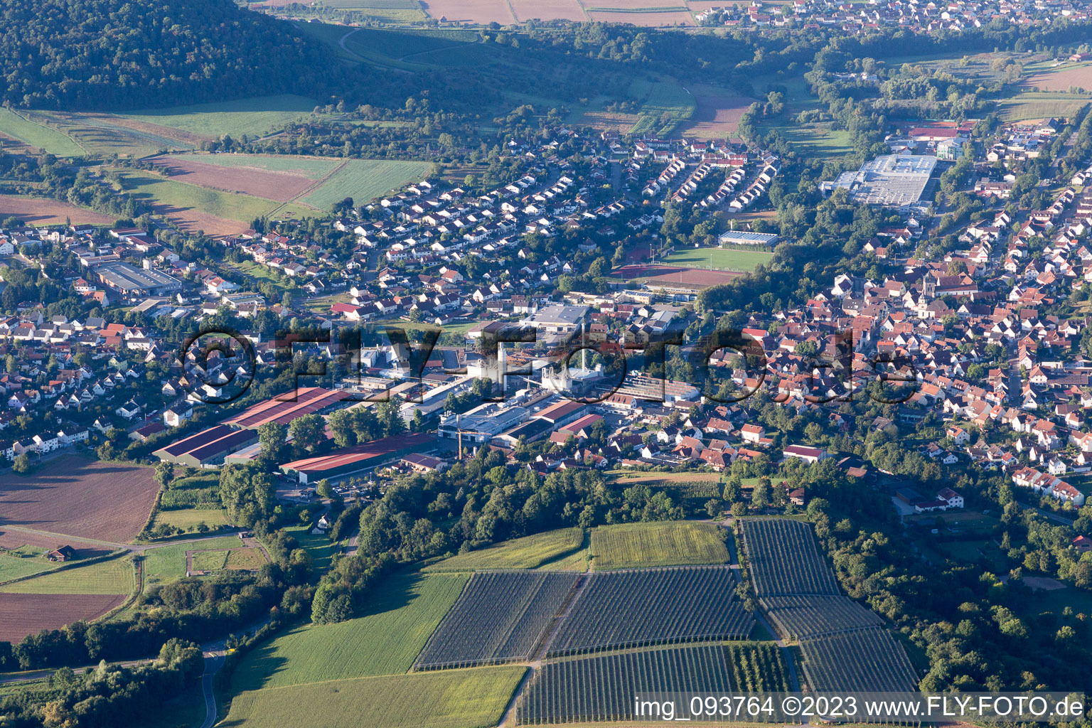 Beilstein in the state Baden-Wuerttemberg, Germany seen from above