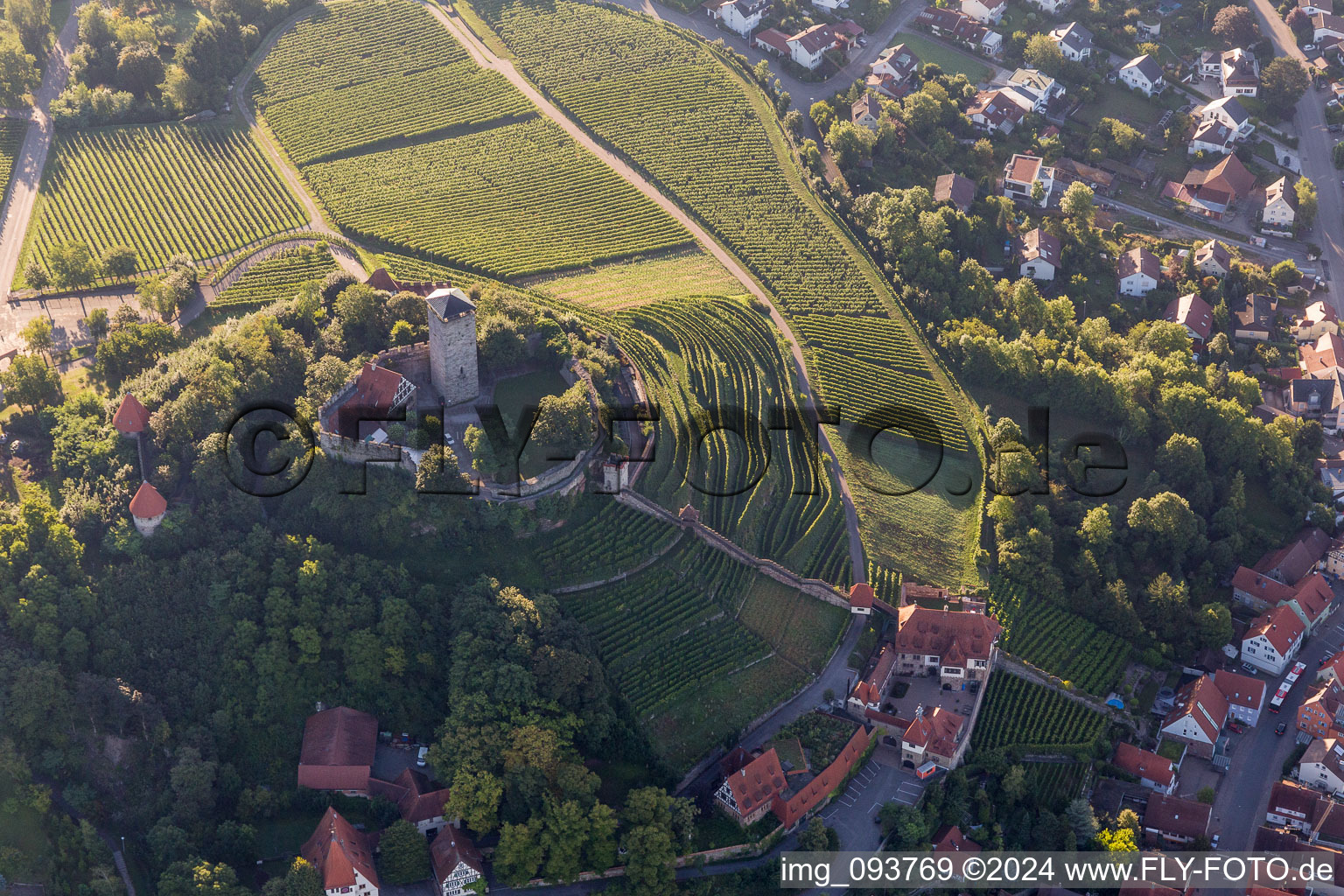 Drone recording of Beilstein in the state Baden-Wuerttemberg, Germany