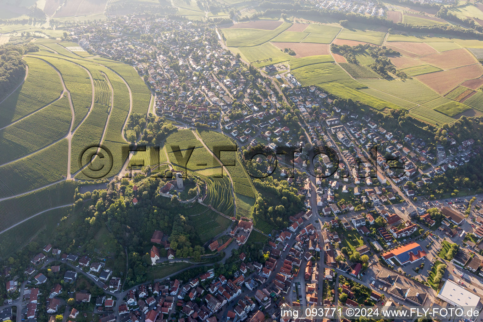 Beilstein in the state Baden-Wuerttemberg, Germany from the drone perspective