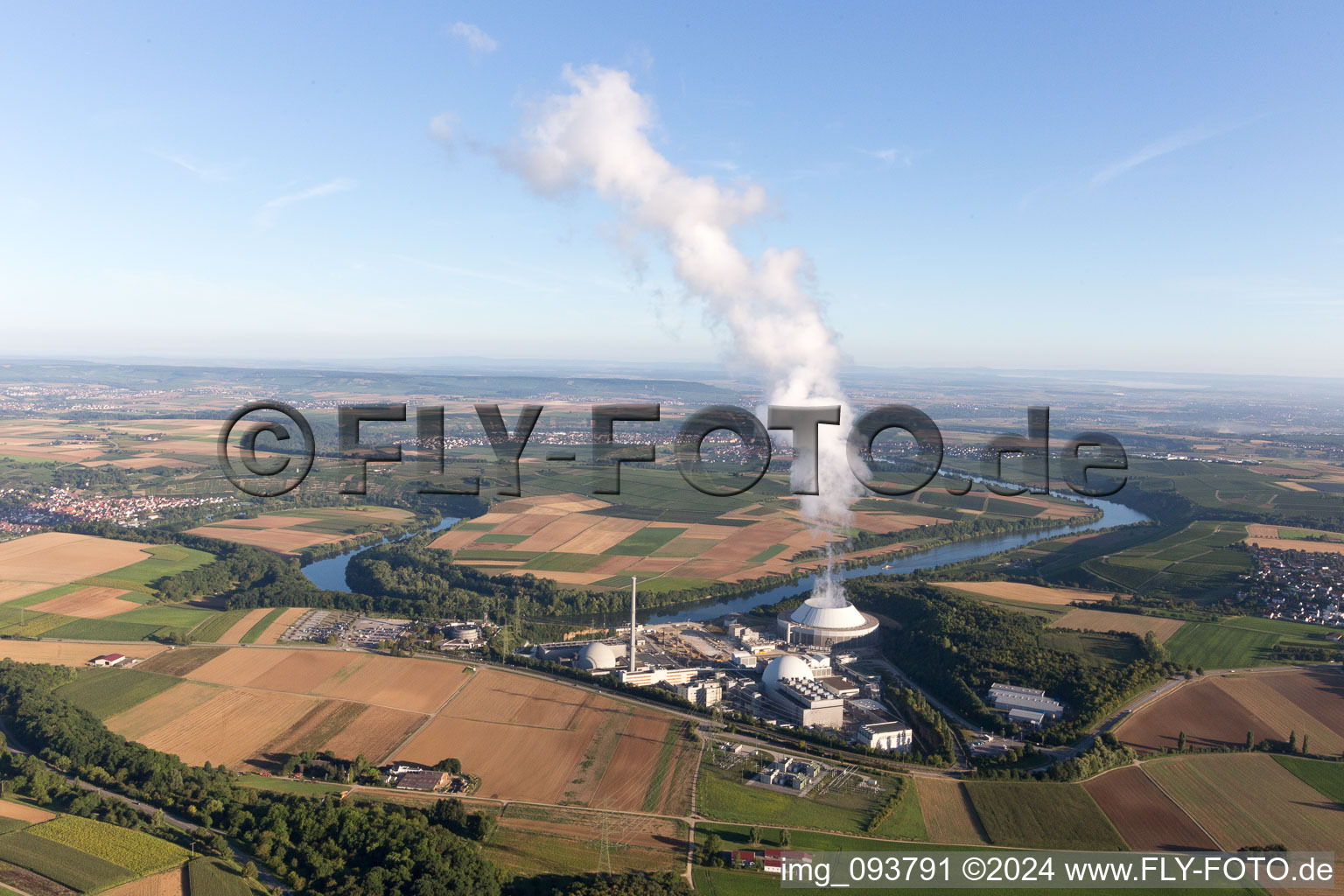 Nuclear power plant in Neckarwestheim in the state Baden-Wuerttemberg, Germany