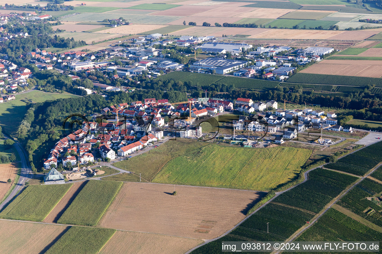 Aerial view of Bönnigheim in the state Baden-Wuerttemberg, Germany