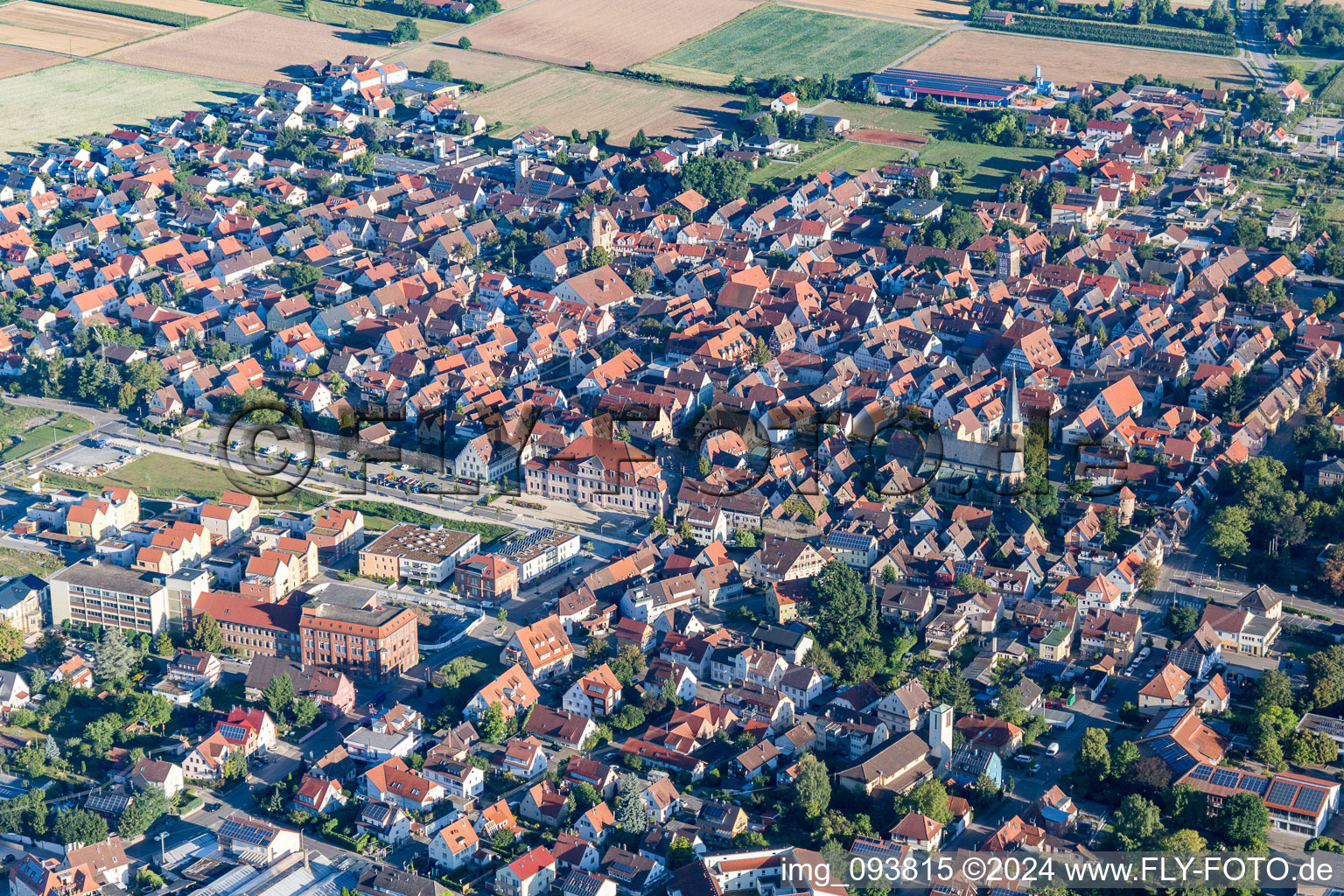 Aerial photograpy of Bönnigheim in the state Baden-Wuerttemberg, Germany