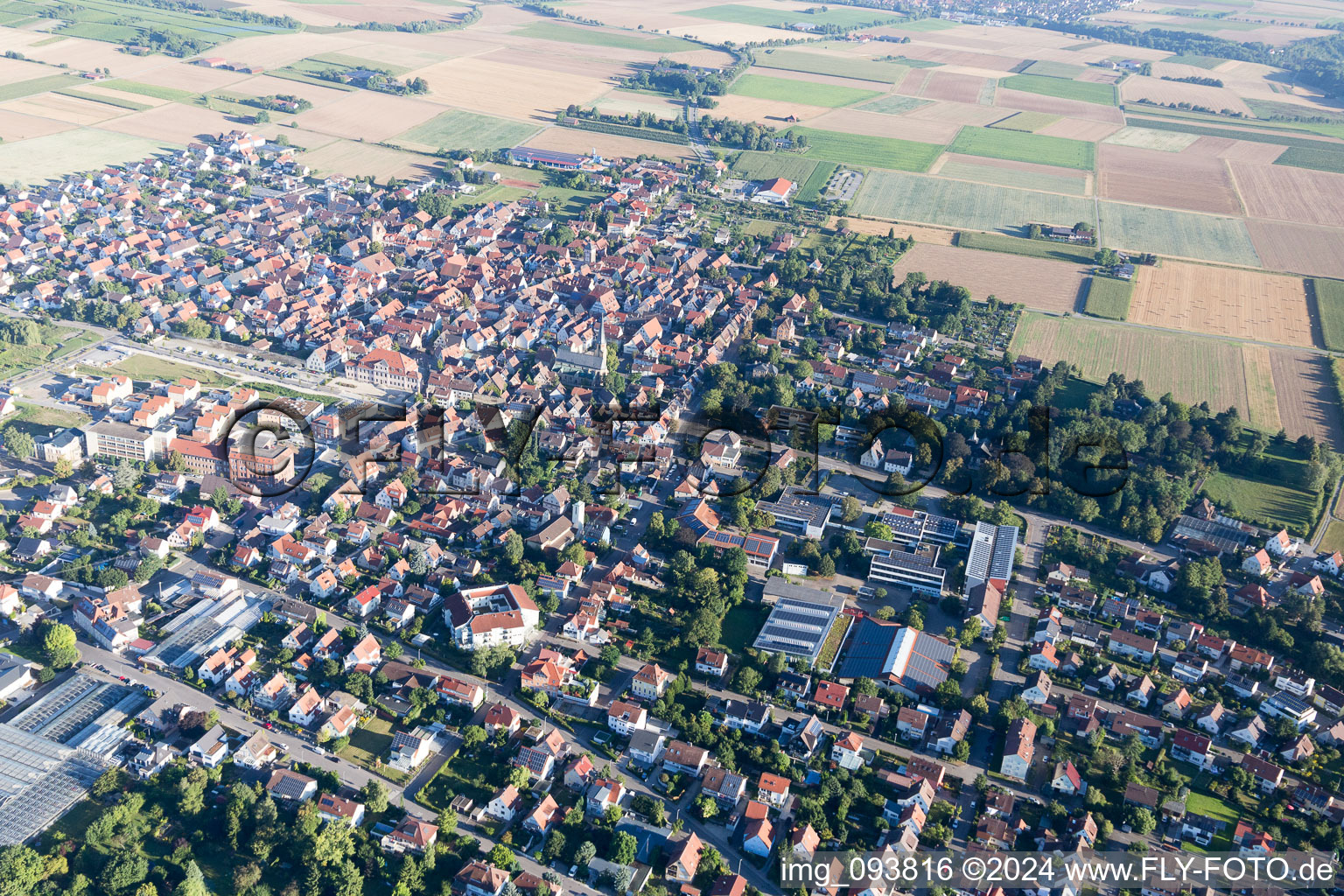 Oblique view of Bönnigheim in the state Baden-Wuerttemberg, Germany