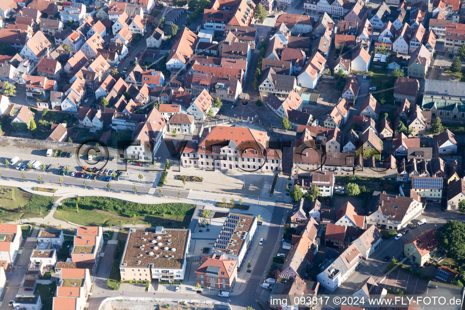 Bönnigheim in the state Baden-Wuerttemberg, Germany from above