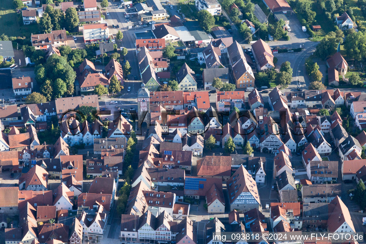 Bönnigheim in the state Baden-Wuerttemberg, Germany out of the air