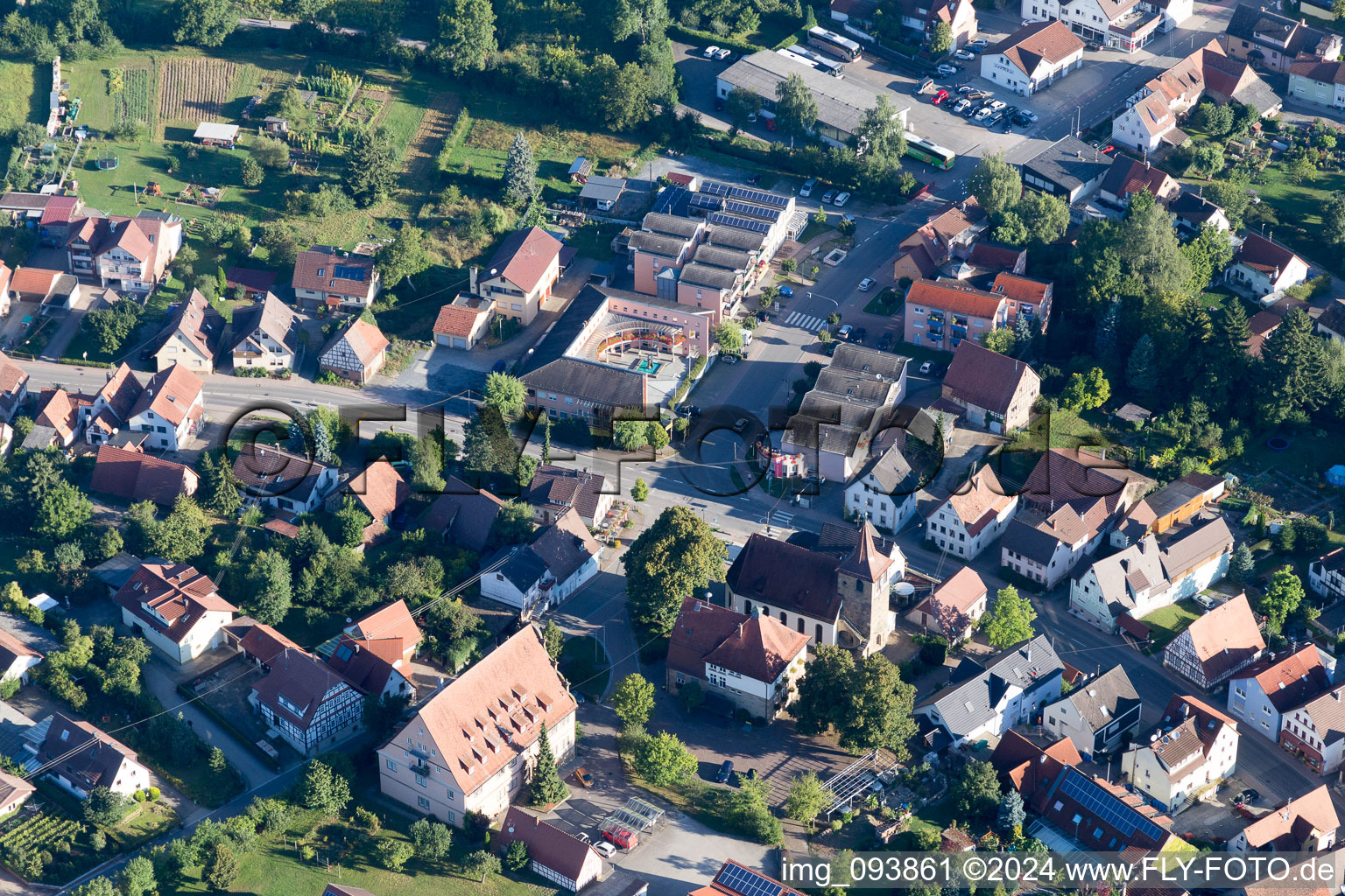 Oblique view of Zaberfeld in the state Baden-Wuerttemberg, Germany