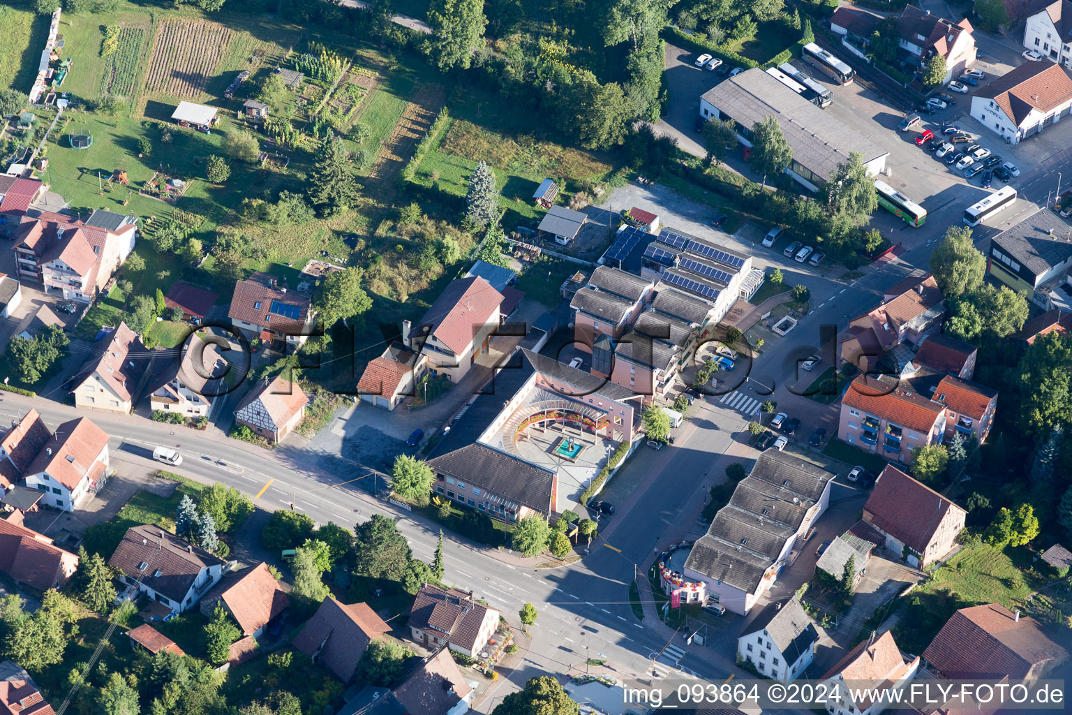 Zaberfeld in the state Baden-Wuerttemberg, Germany seen from above