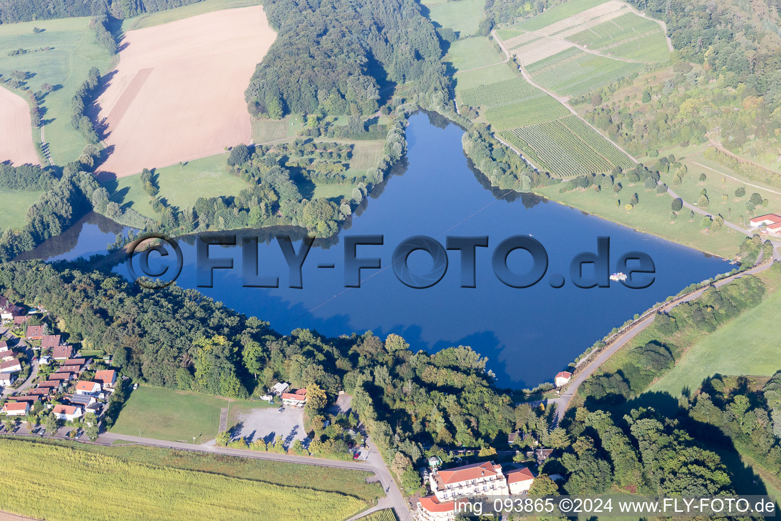 Zaberfeld in the state Baden-Wuerttemberg, Germany from the plane