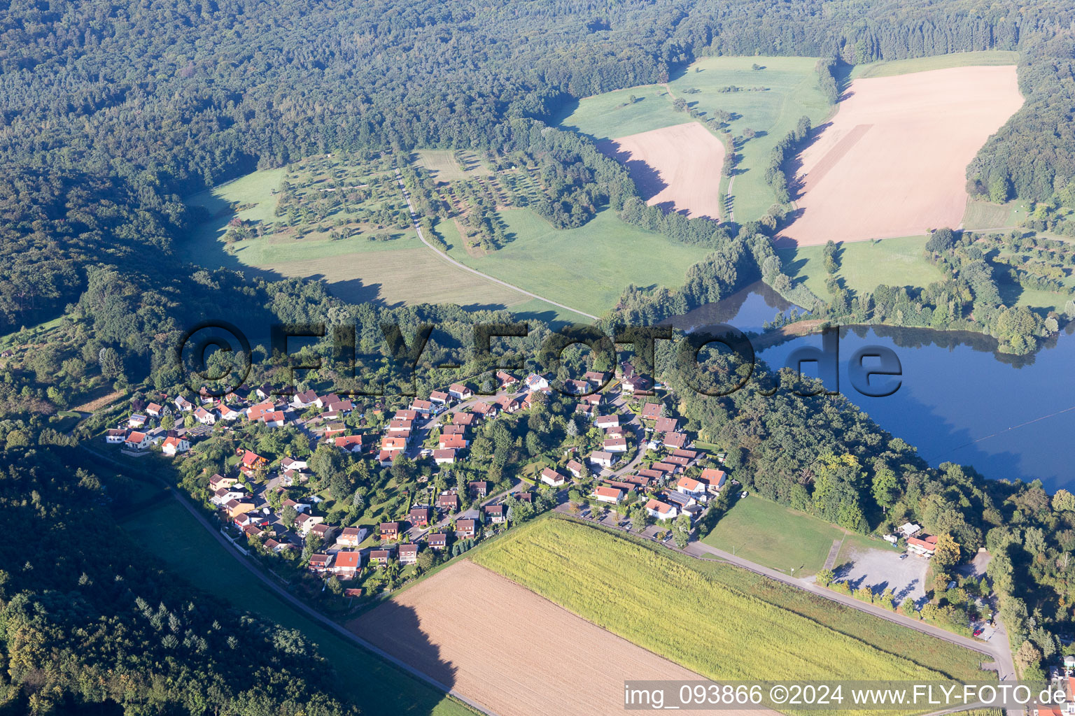 Bird's eye view of Zaberfeld in the state Baden-Wuerttemberg, Germany