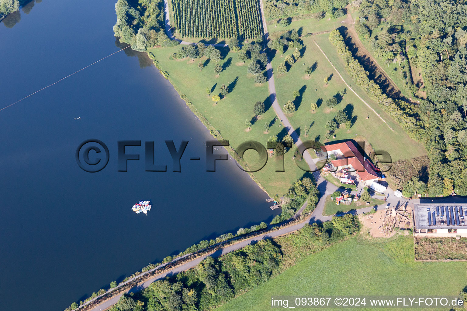 Zaberfeld in the state Baden-Wuerttemberg, Germany viewn from the air