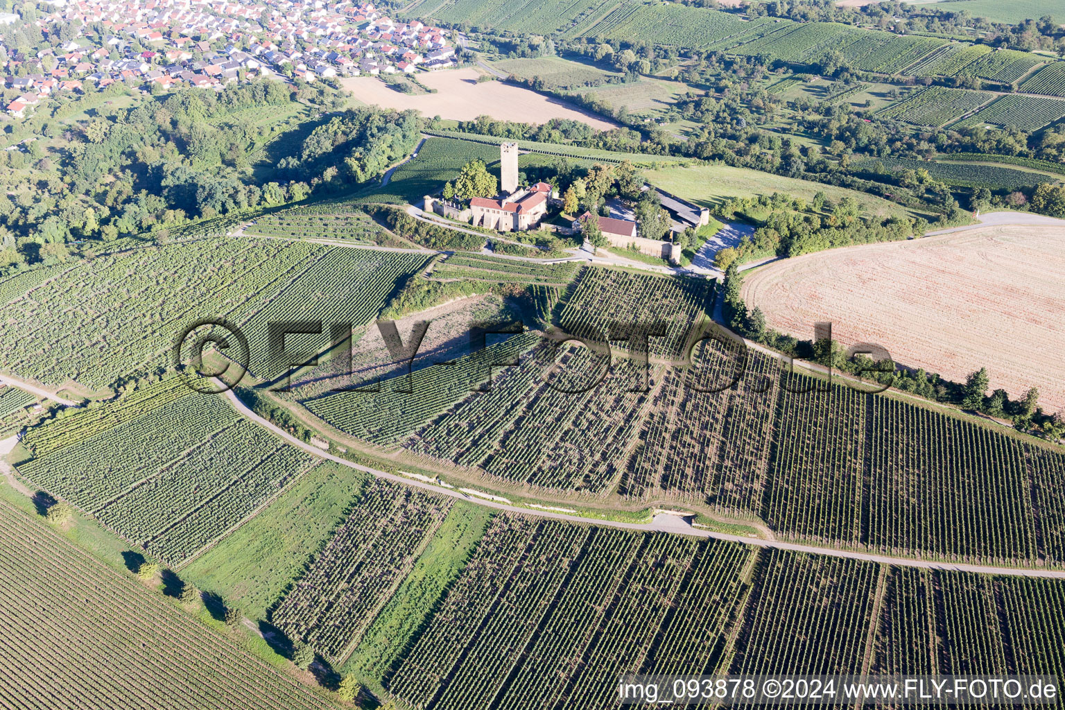 Oblique view of Castle Sulzfeld in Sulzfeld in the state Baden-Wuerttemberg, Germany